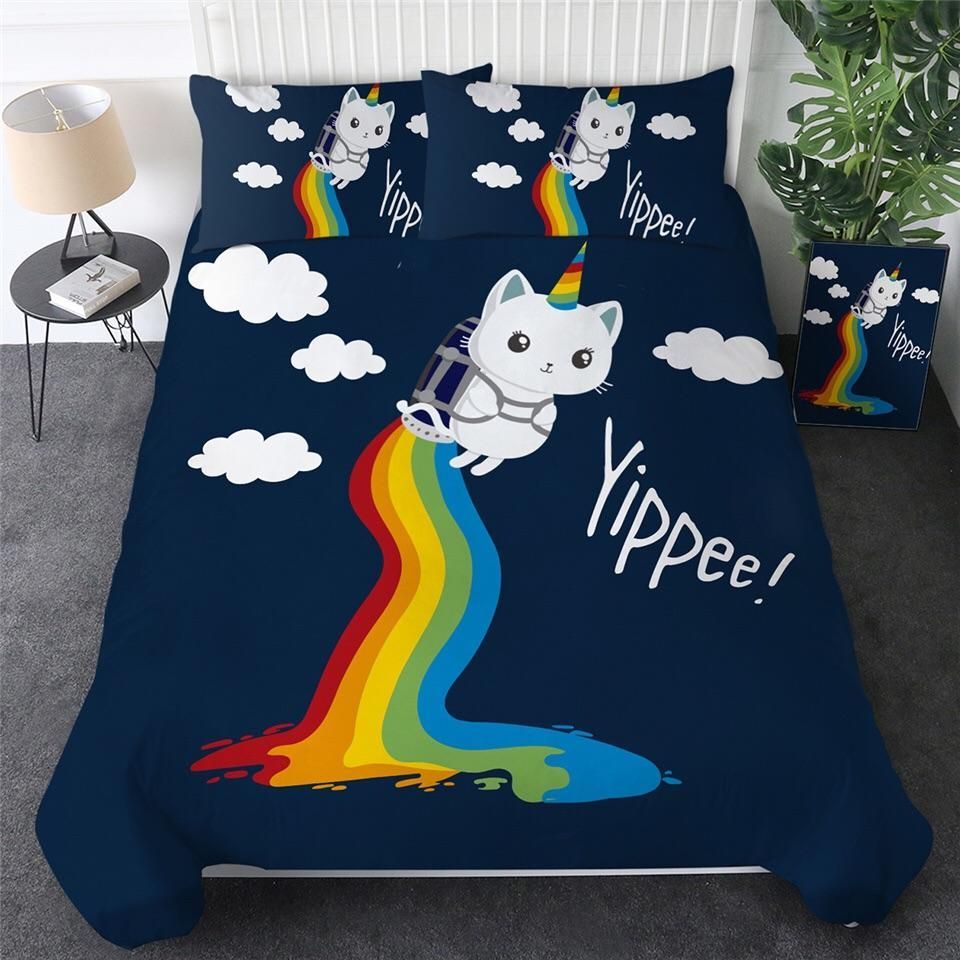 Unicorn Kitty Bedding Set