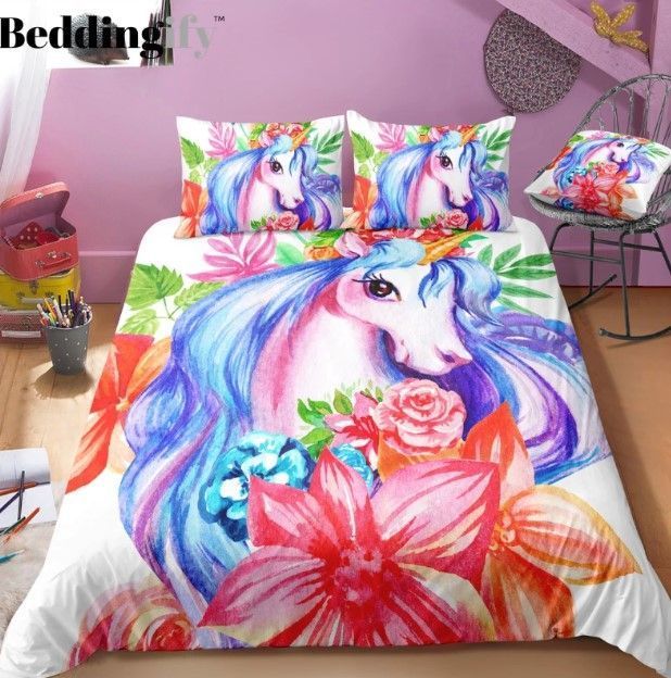Unicorn Lady Bedding Set