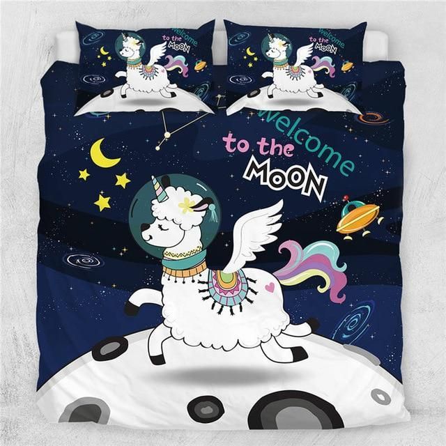 Unicorn Llama Bedding Set