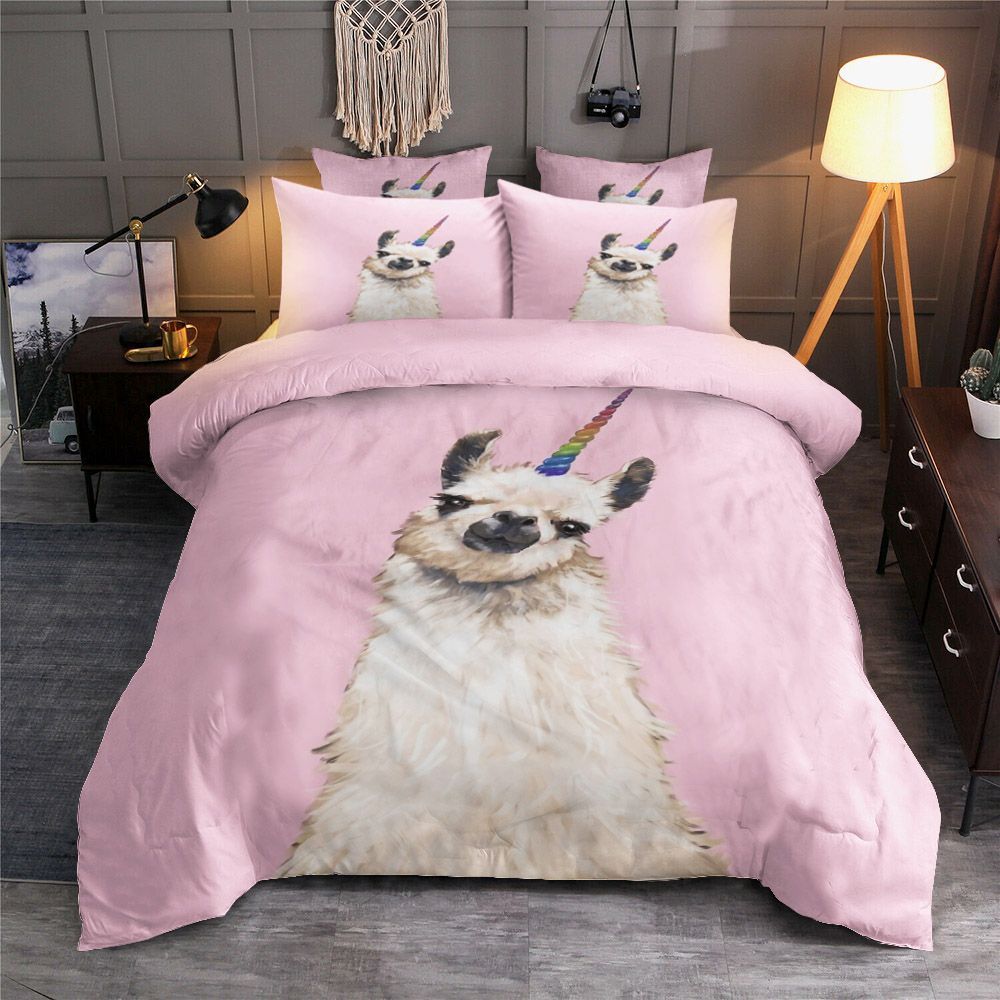 Unicorn Llama Bedding Set