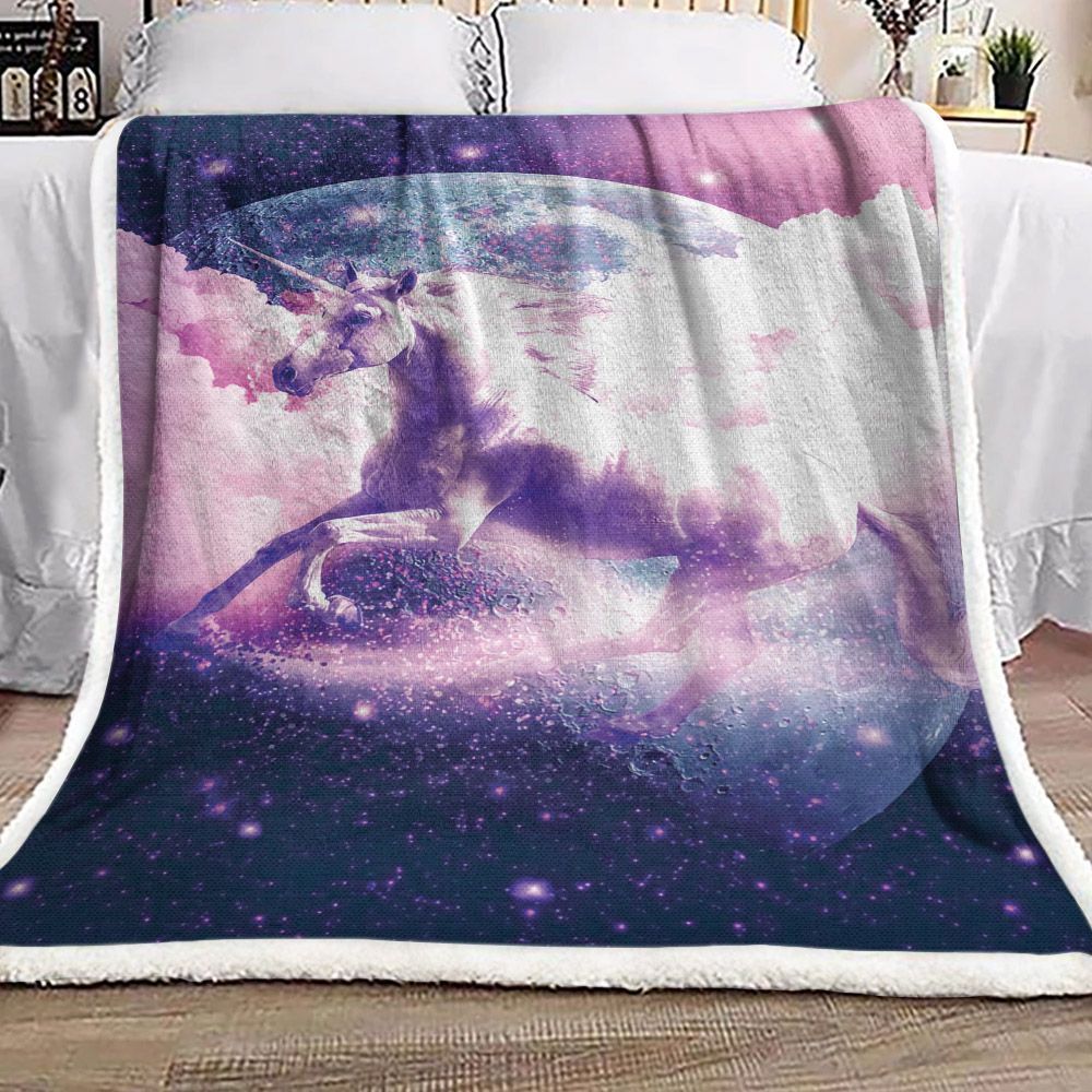 Unicorn Sherpa Fleece Blanket