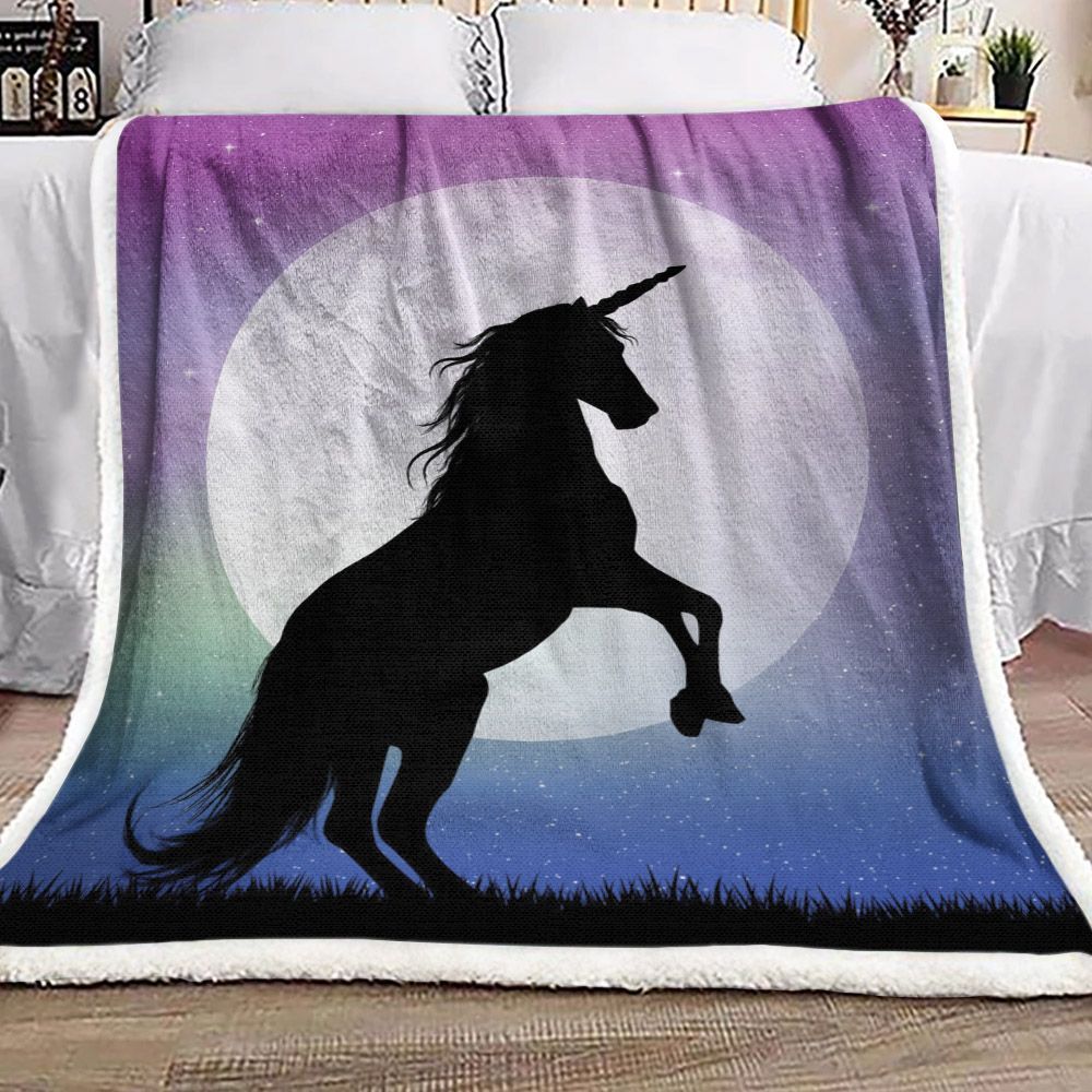 Unicorn Sherpa Fleece Blanket
