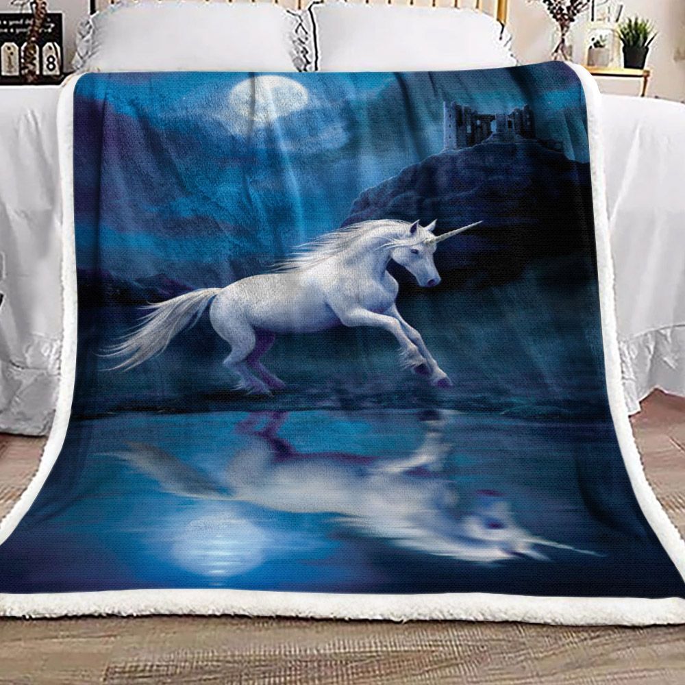 Unicorn Sherpa Fleece Blanket