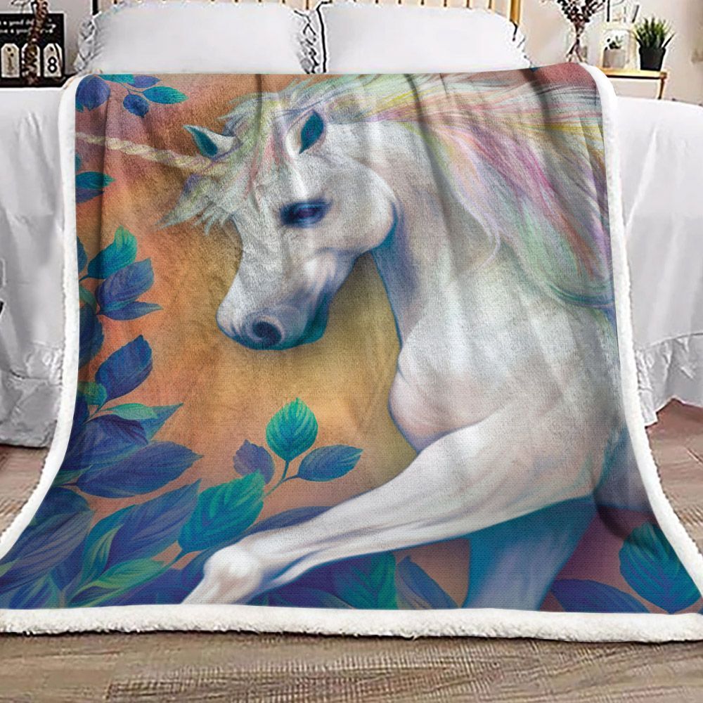 Unicorn Sherpa Fleece Blanket