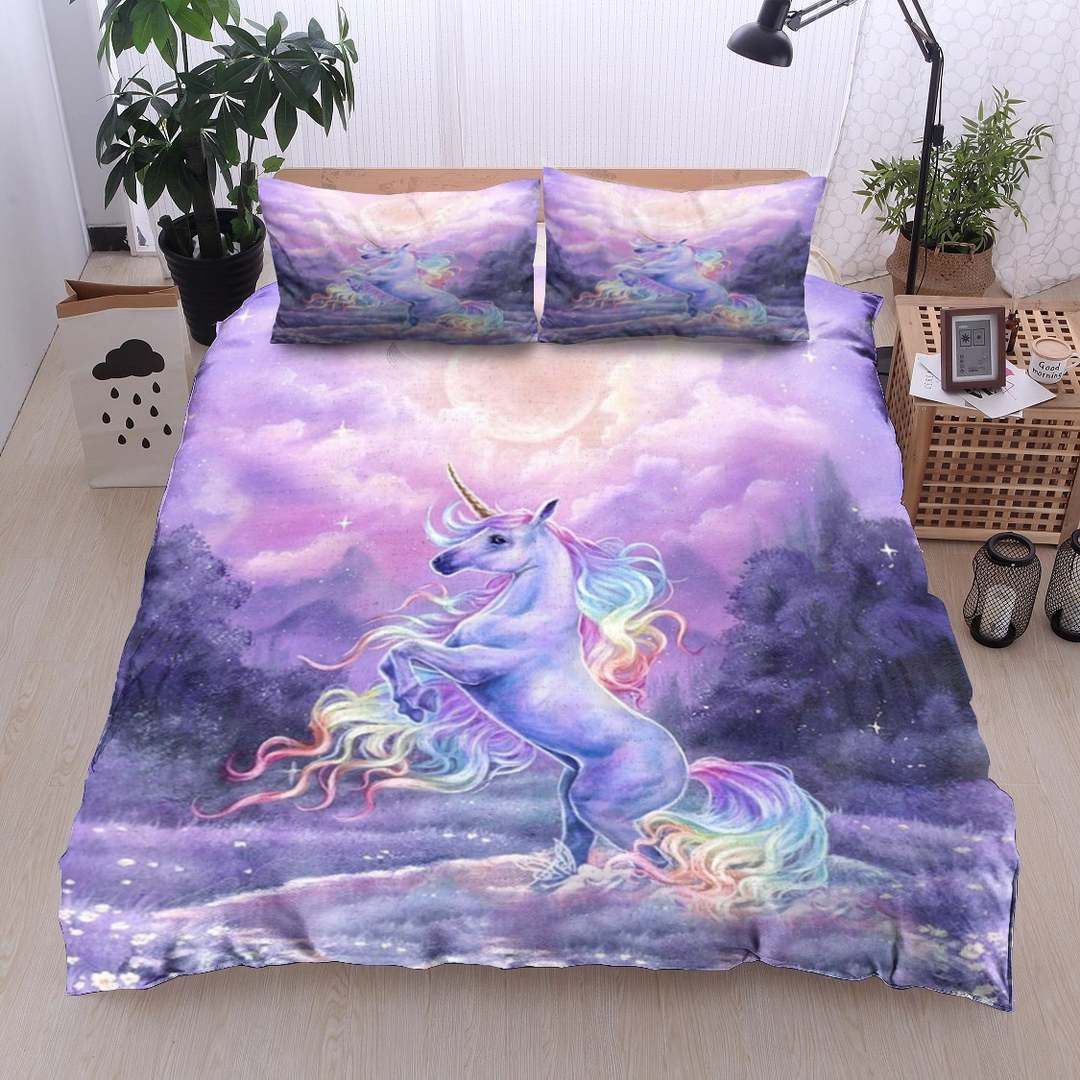 Unicorn Moon Galaxy Bedding Set