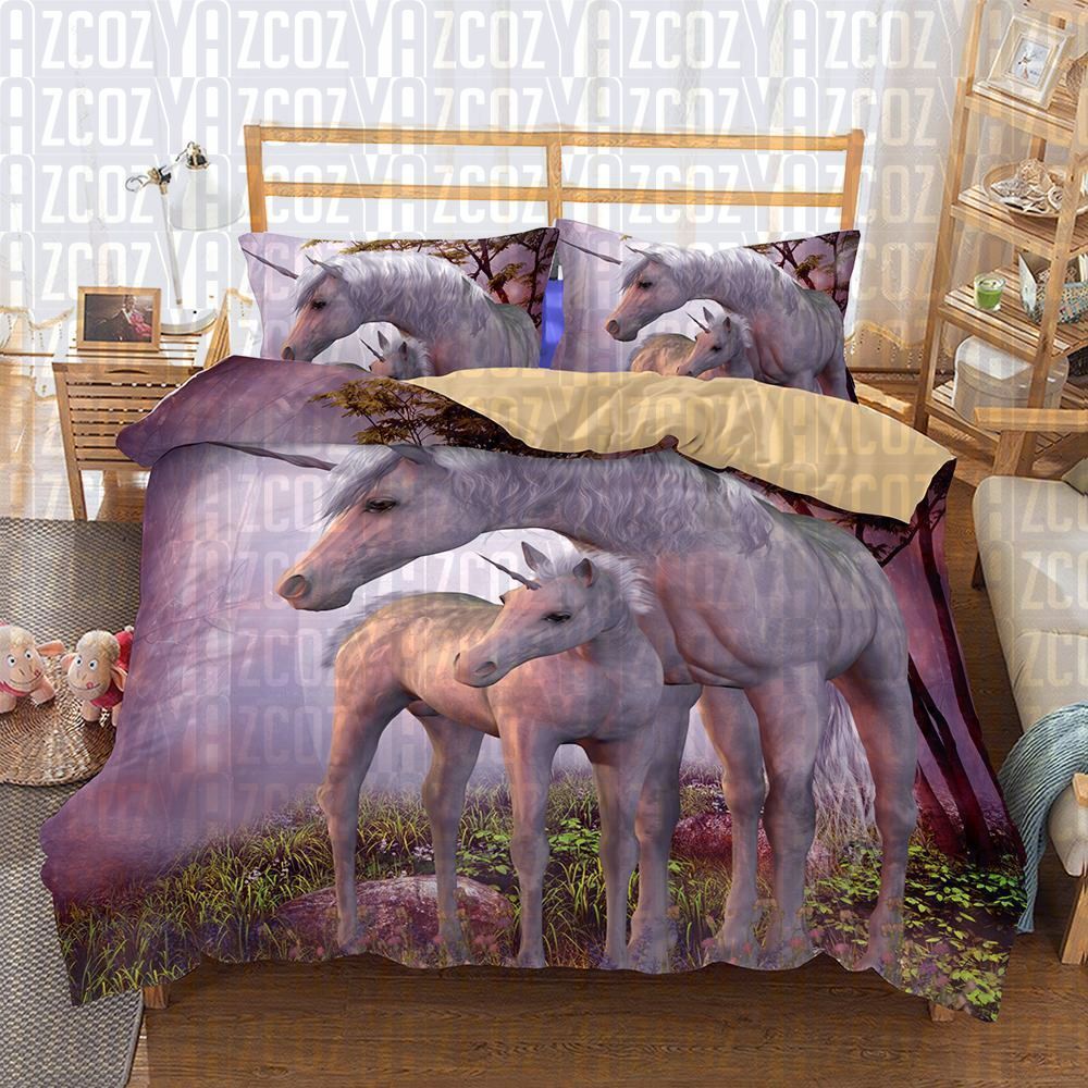 Unicorn Mother And Foal Bedding Set