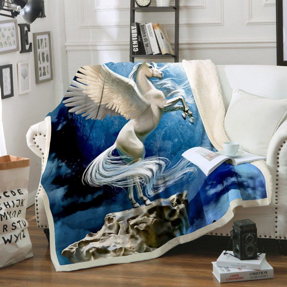 Unicorn Sherpa Fleece Blanket