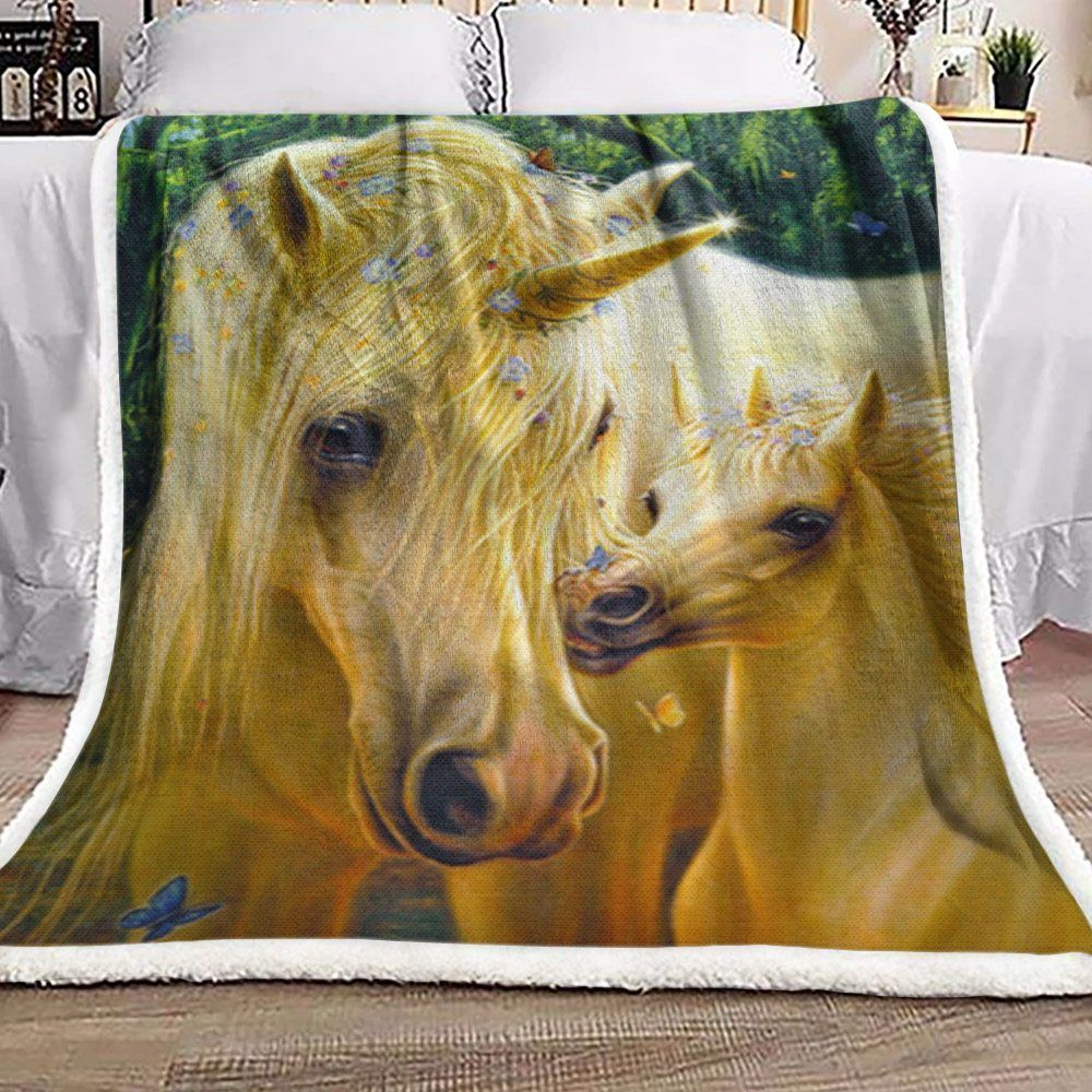 Unicorn Sherpa Fleece Blanket