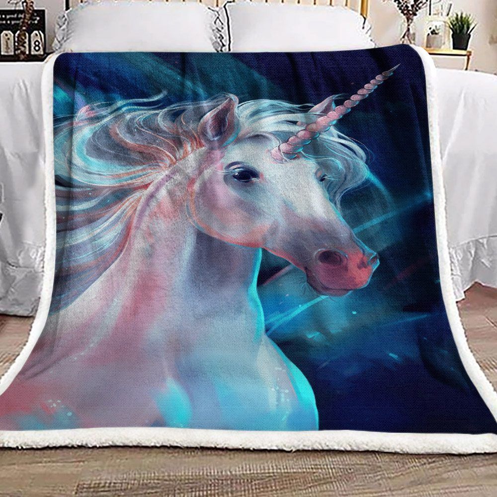 Unicorn Sherpa Fleece Blanket