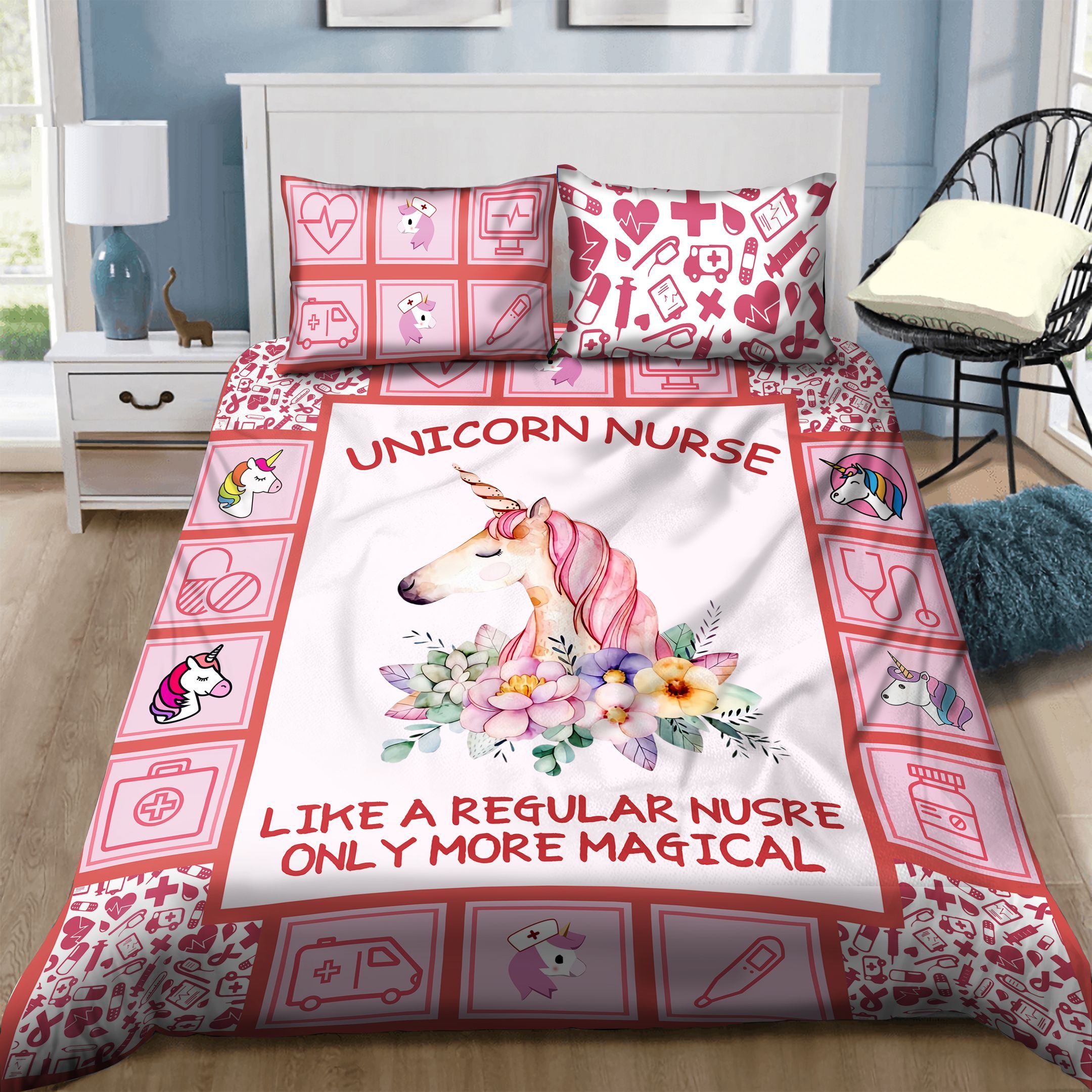 Unicorn Nurse Bedding Set