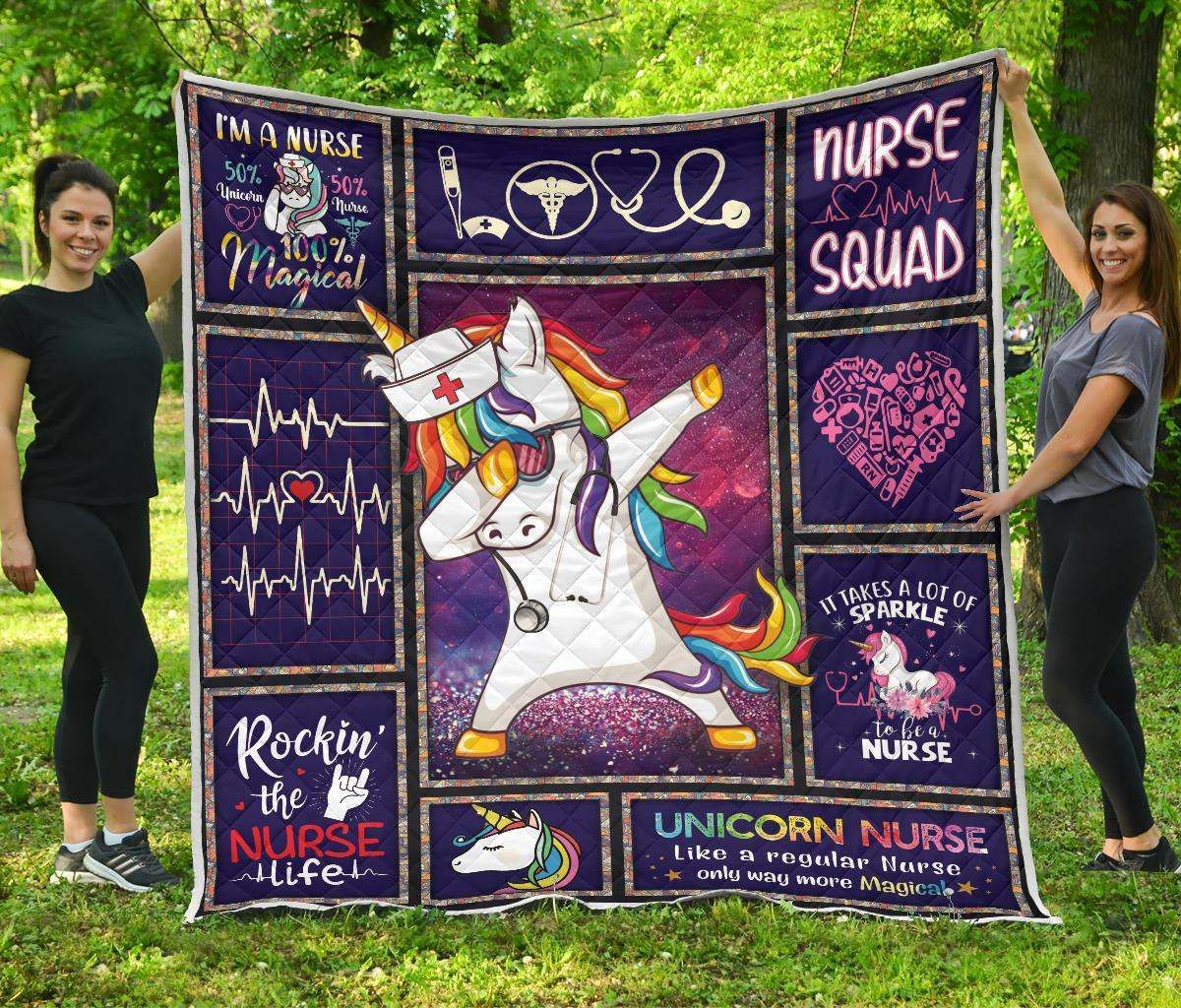 Unicorn Nurse CL12100710MDQ Quilt Blanket