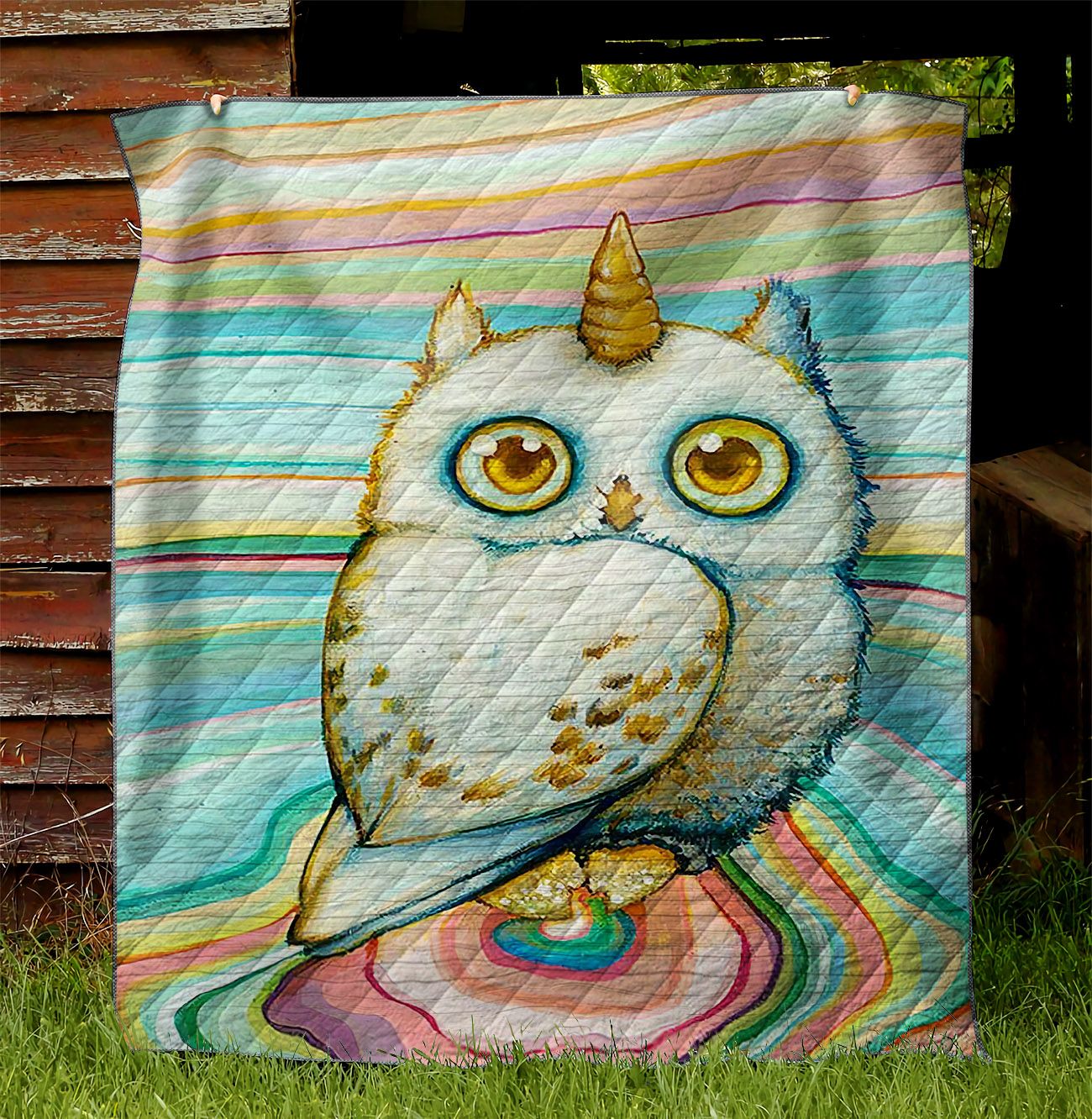 Unicorn Owl NI1210104DT Quilt Blanket