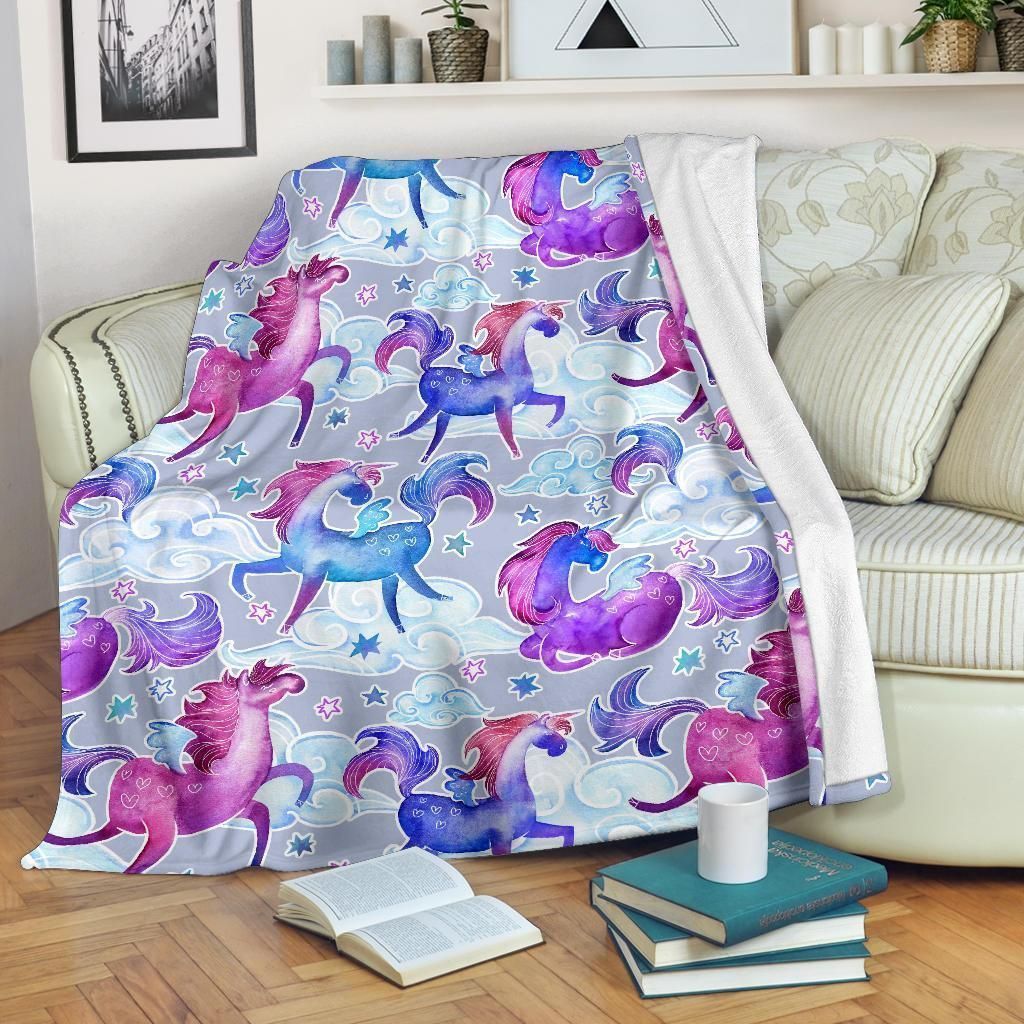 Unicorn Paradise Sherpa Fleece Blanket