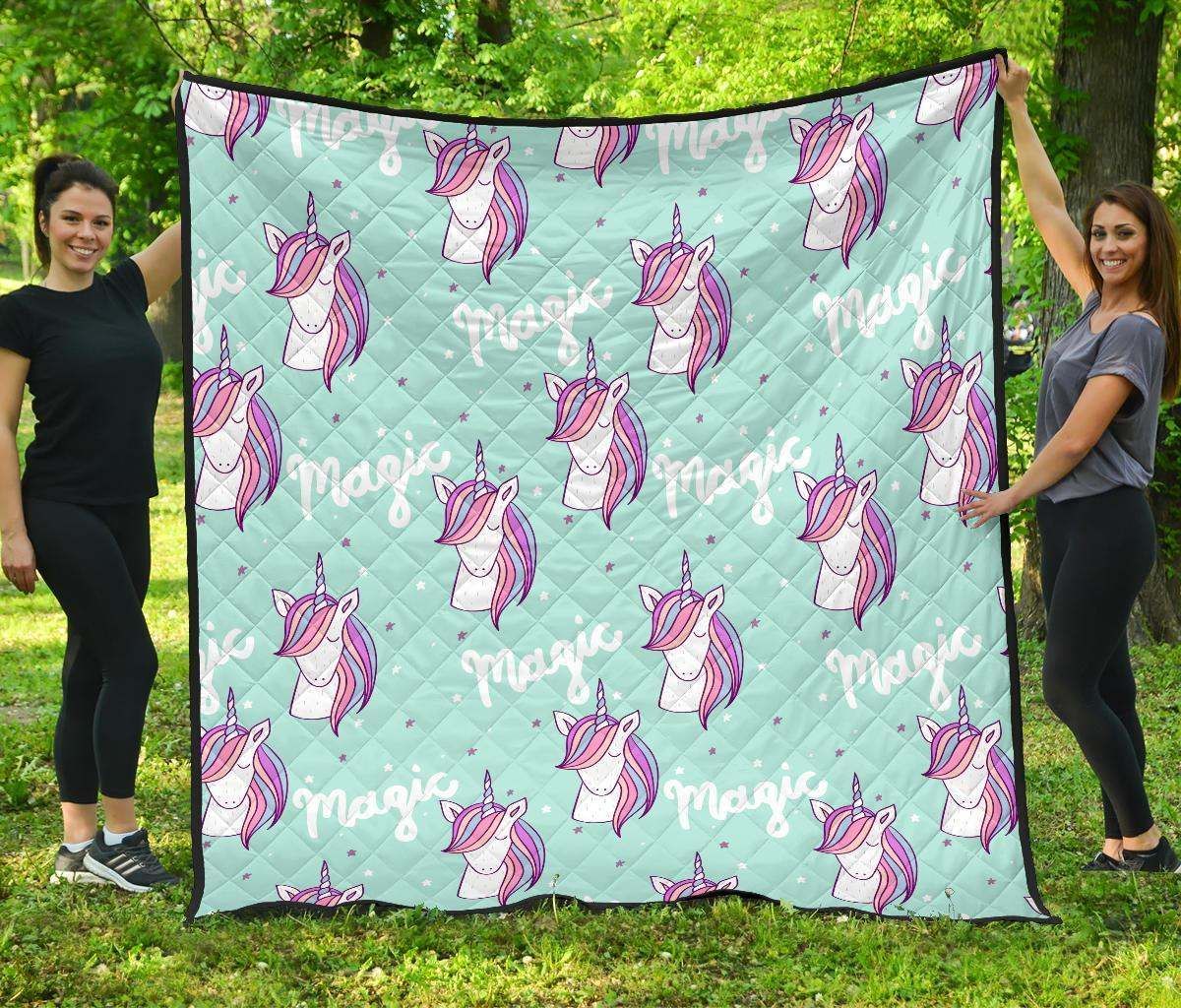 Unicorn Pastel CL12100712MDQ Quilt Blanket