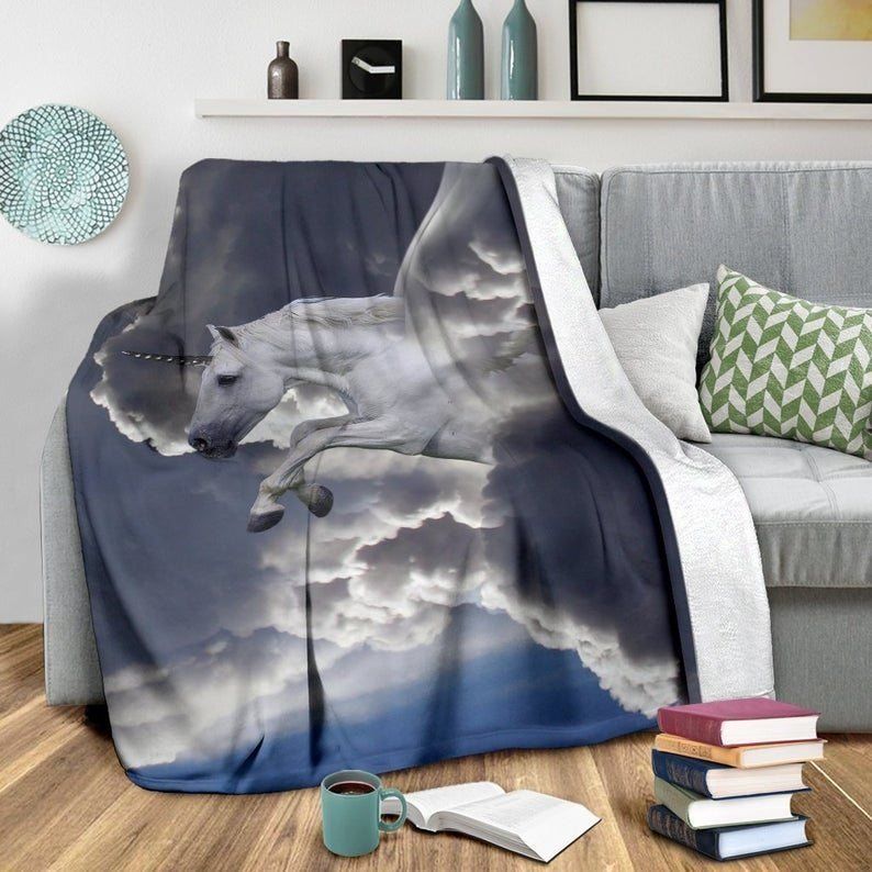 Unicorn Pegasus Sherpa Fleece Blanket