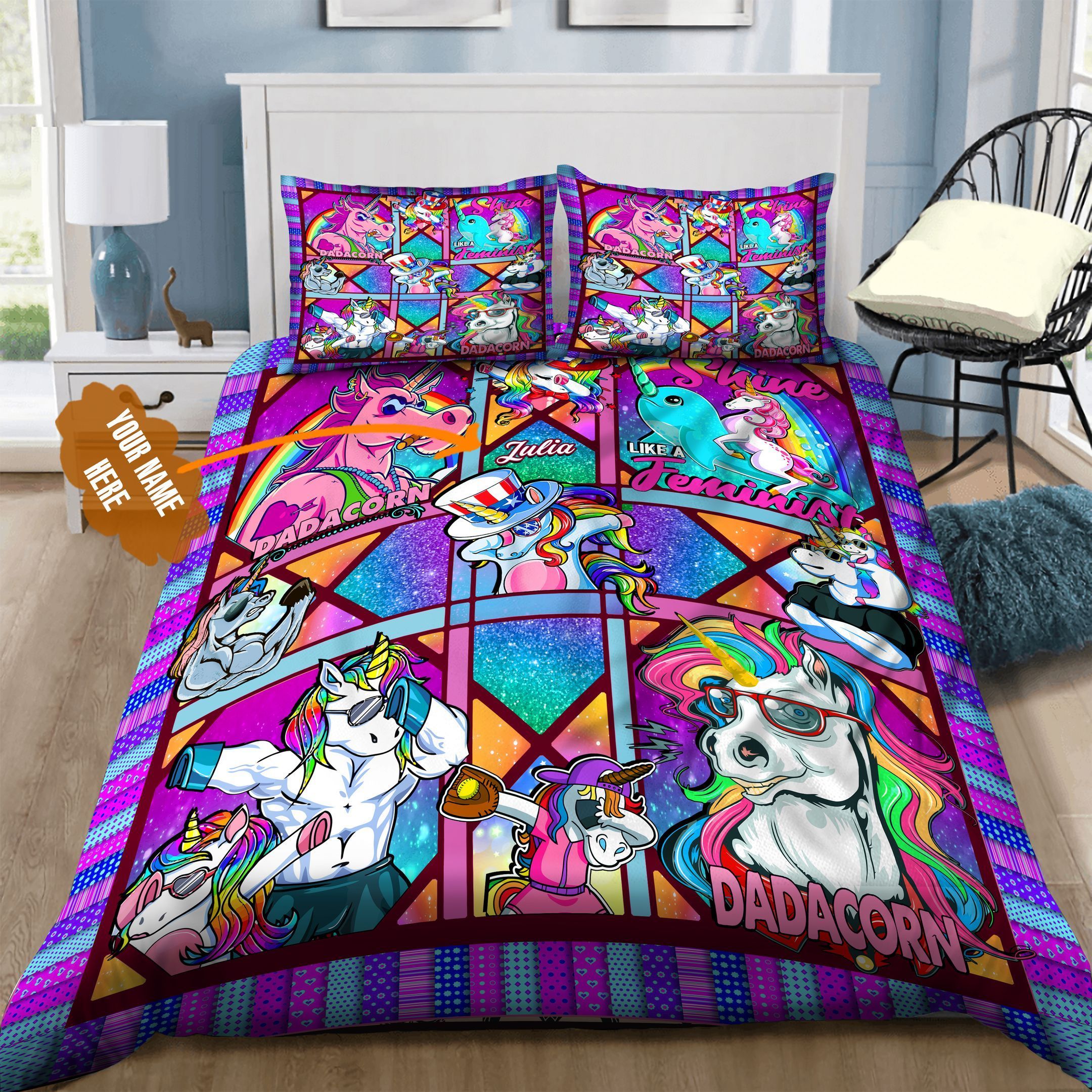 Unicorn Personalized Bedding Set