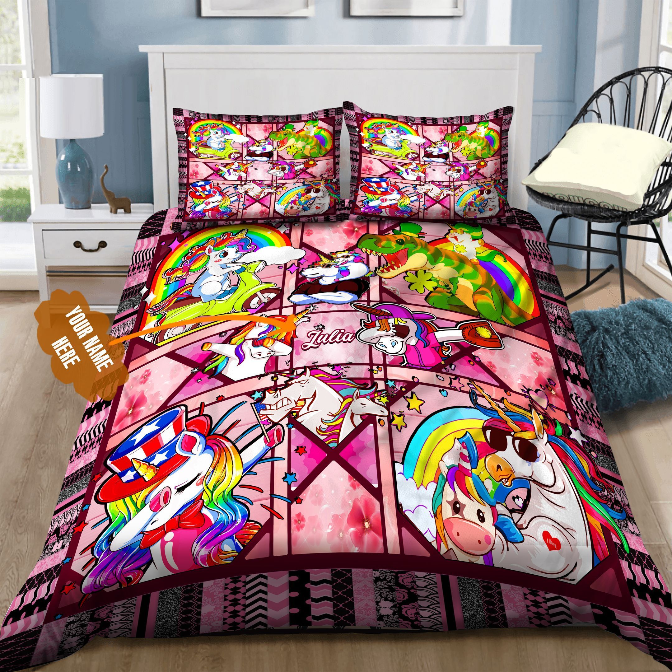 Unicorn Personalized Bedding Set