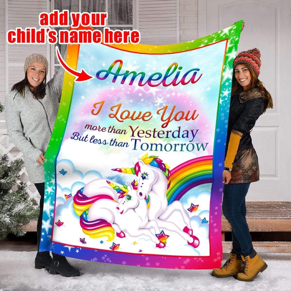 Unicorn Personalized Fleece Blanket