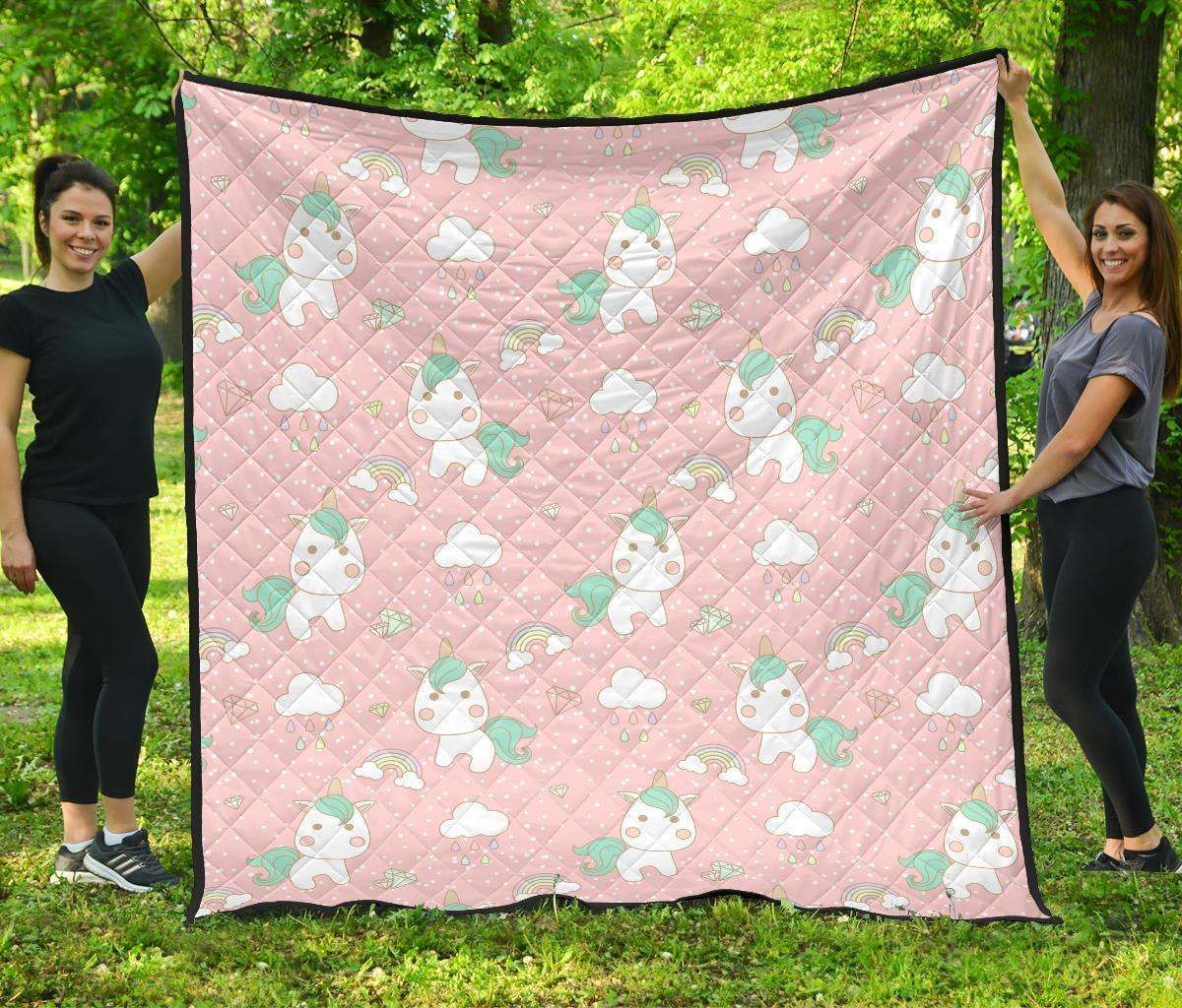 Unicorn Pink CL12100713MDQ Quilt Blanket