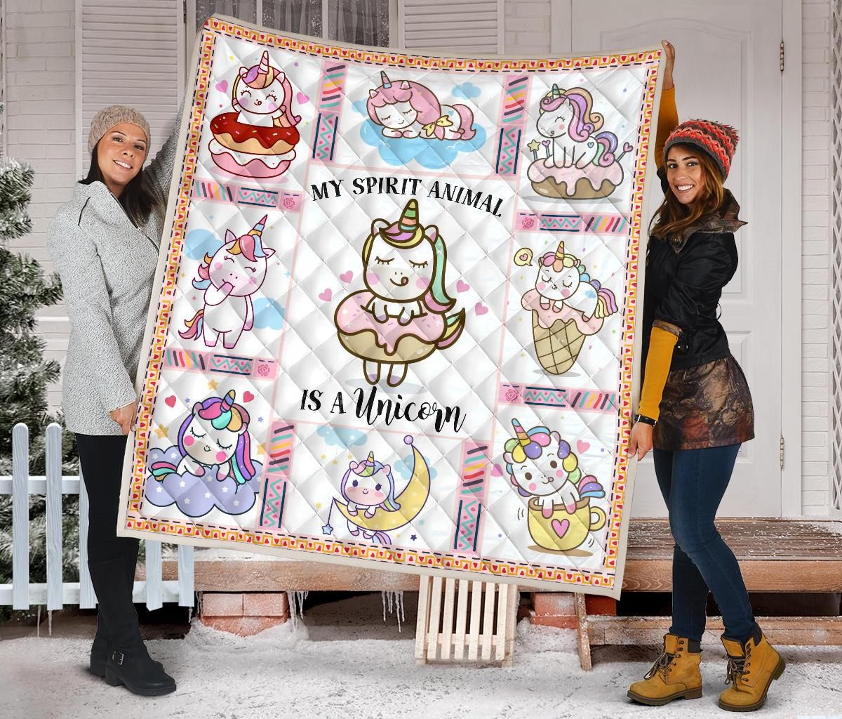 Unicorn Quilt Blanket Dhc09121435Dd