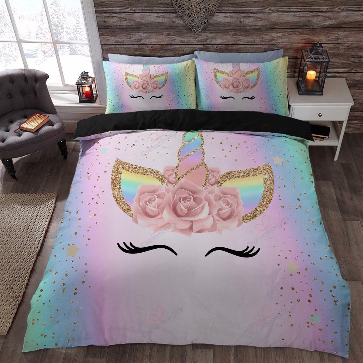 Unicorn Rainbow Bedding Set