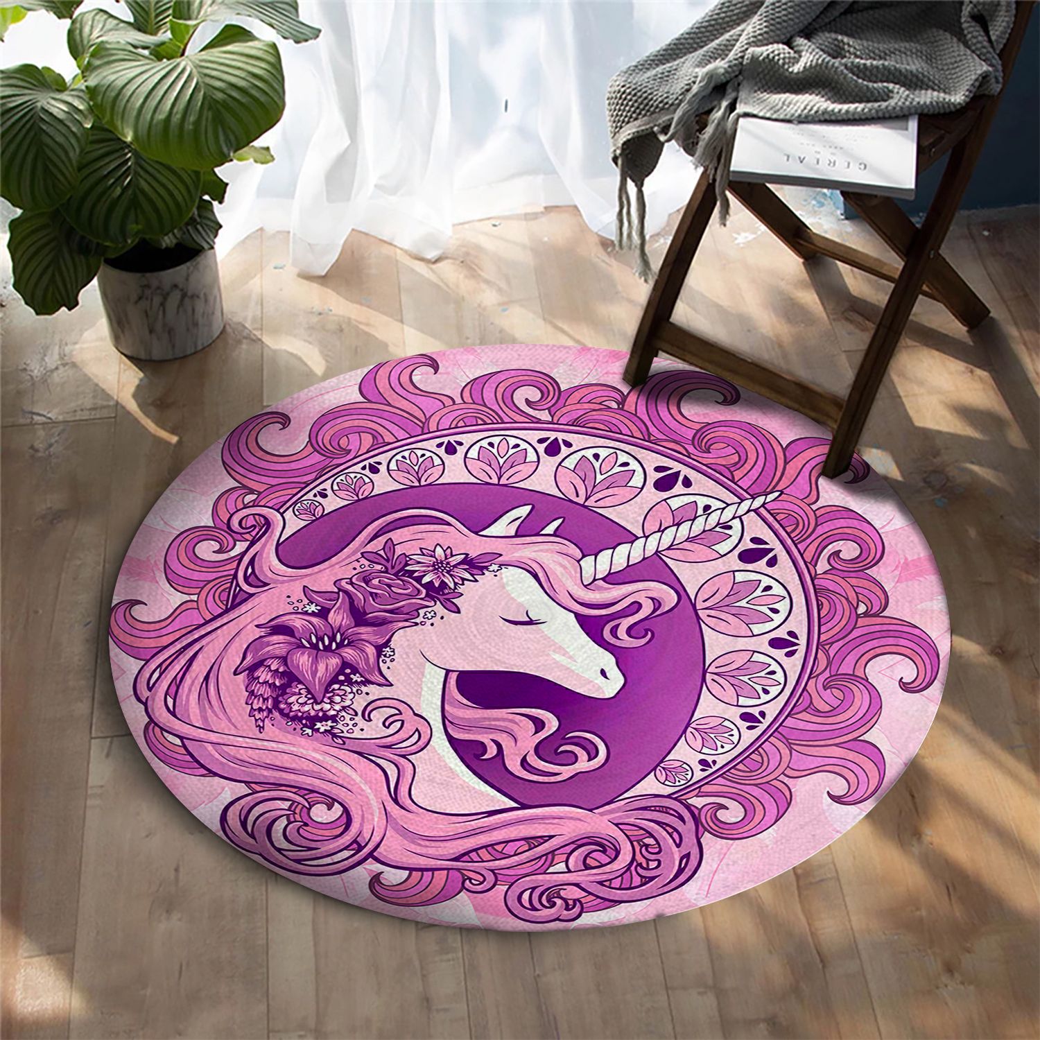 Unicorn Round Carpet