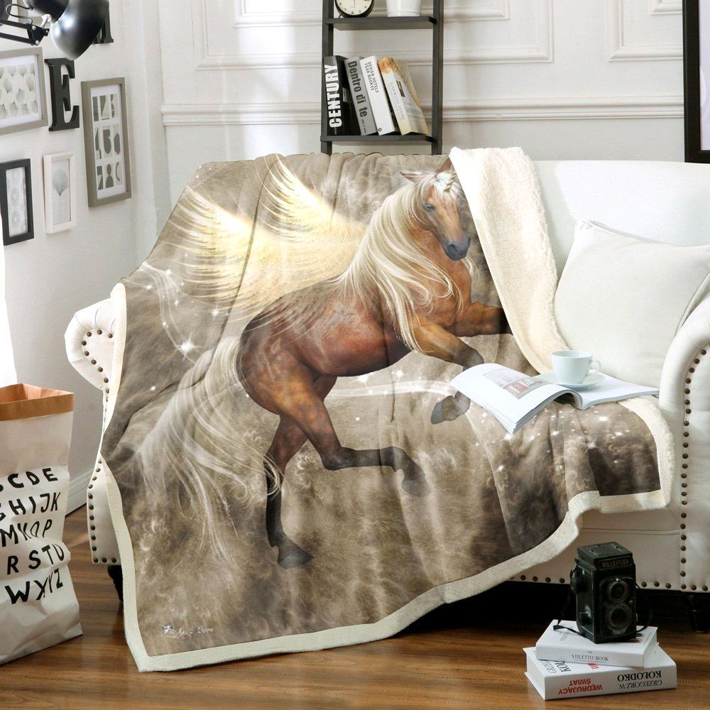 Unicorn Sherpa Fleece Blanket