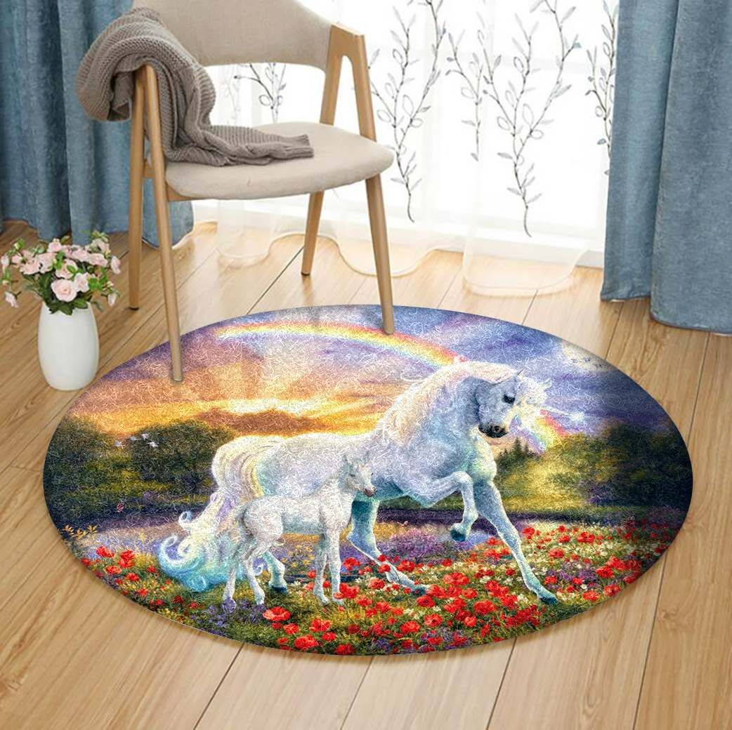 Unicorn Round Carpet