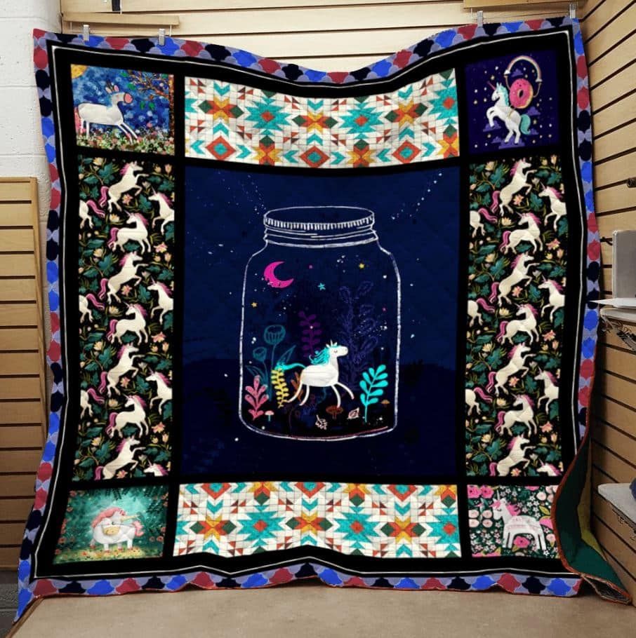 Unicorn Unicorn In Jar Quilt Blanket Dhc04011931Dd