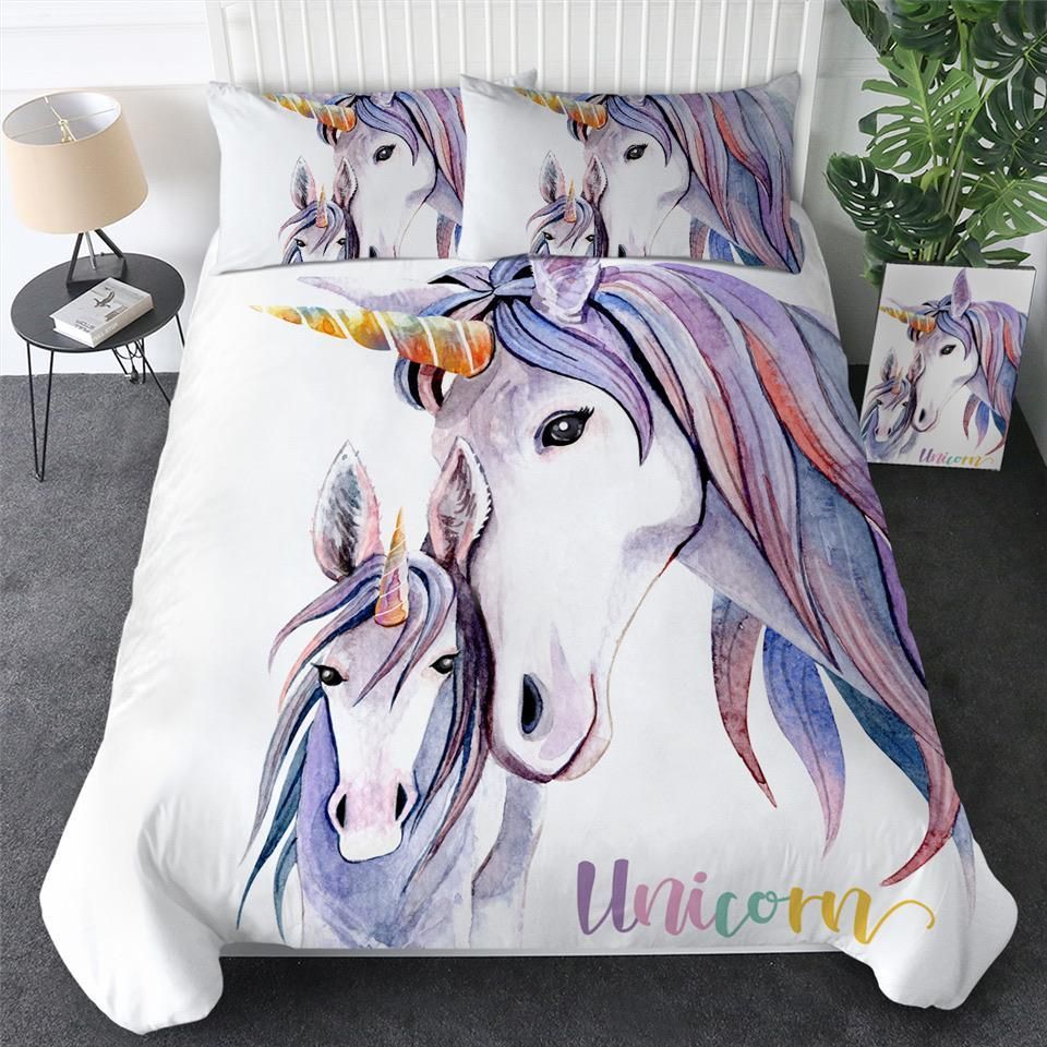 Unicorn Watercolour Bedding Set