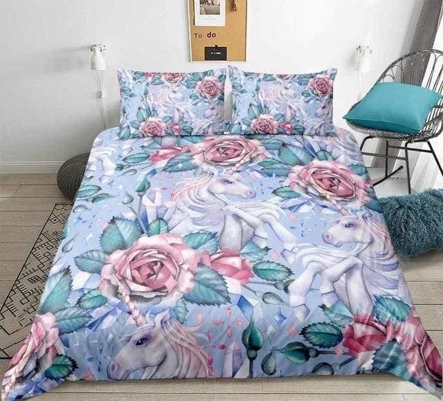 Unicorn With Flower Bedding Set