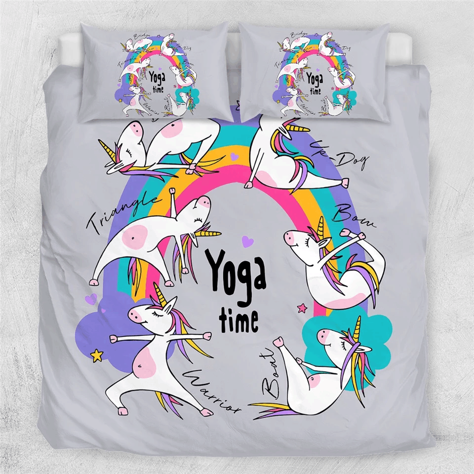 Unicorn Yoga Bedding Set