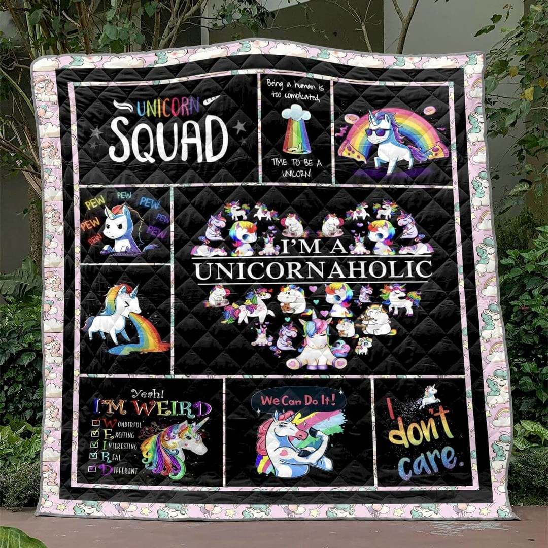 Unicornaholic Pk270526 Quilt Blanket