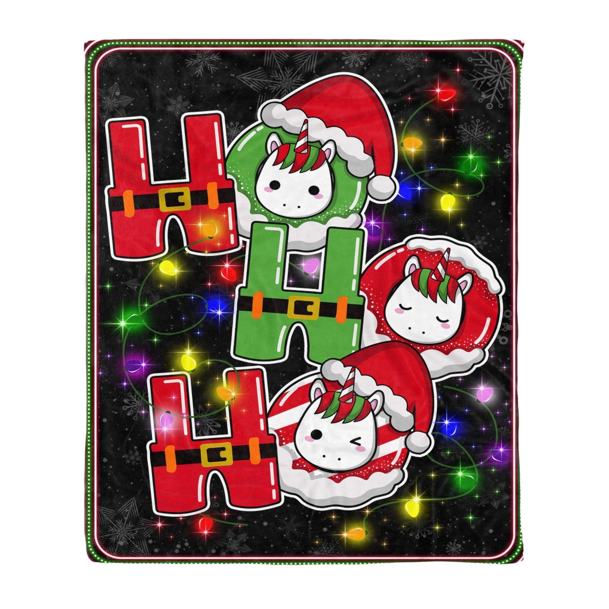 Unicorns Christmas Fleece Blanket
