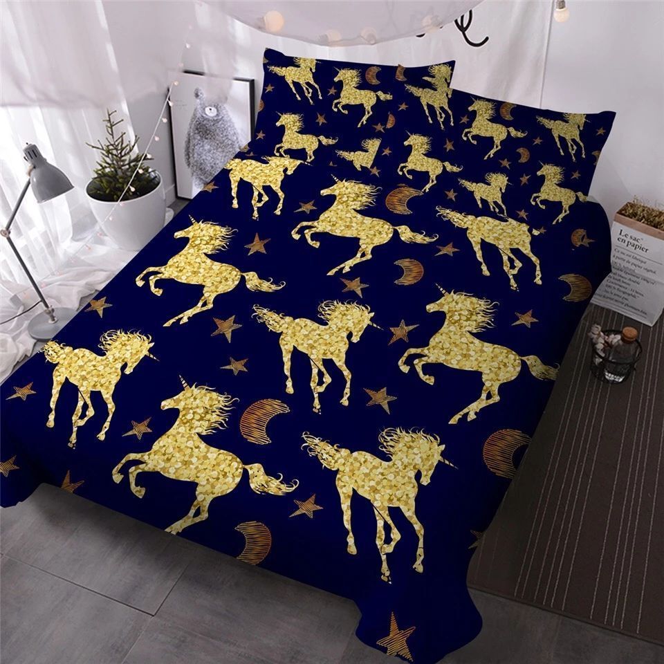 Unicorns Stars And Moons Bedding Set