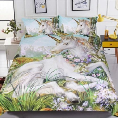 Unicorns Watercolor Bedding Set
