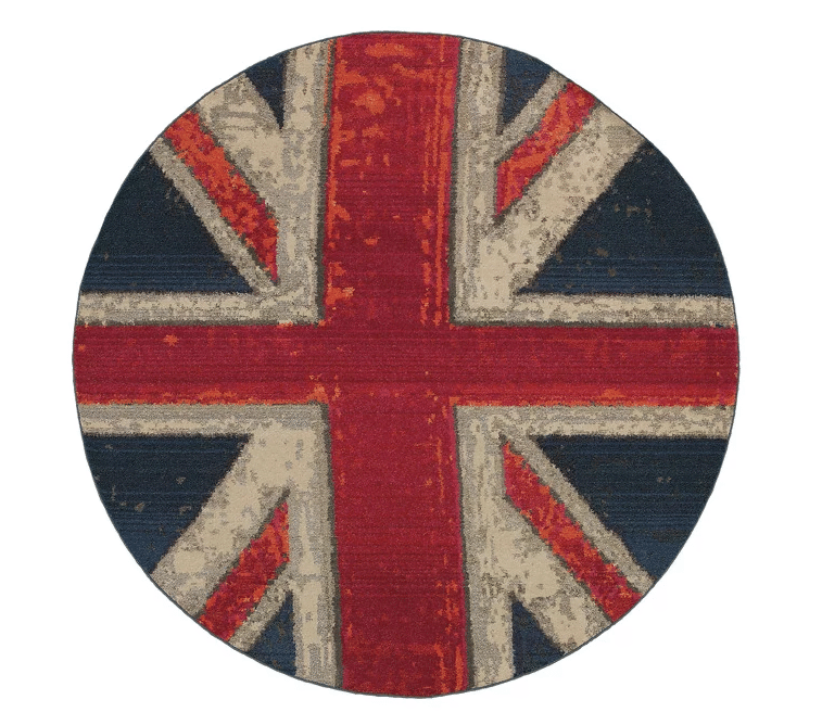Union Jack Flag Round Carpet