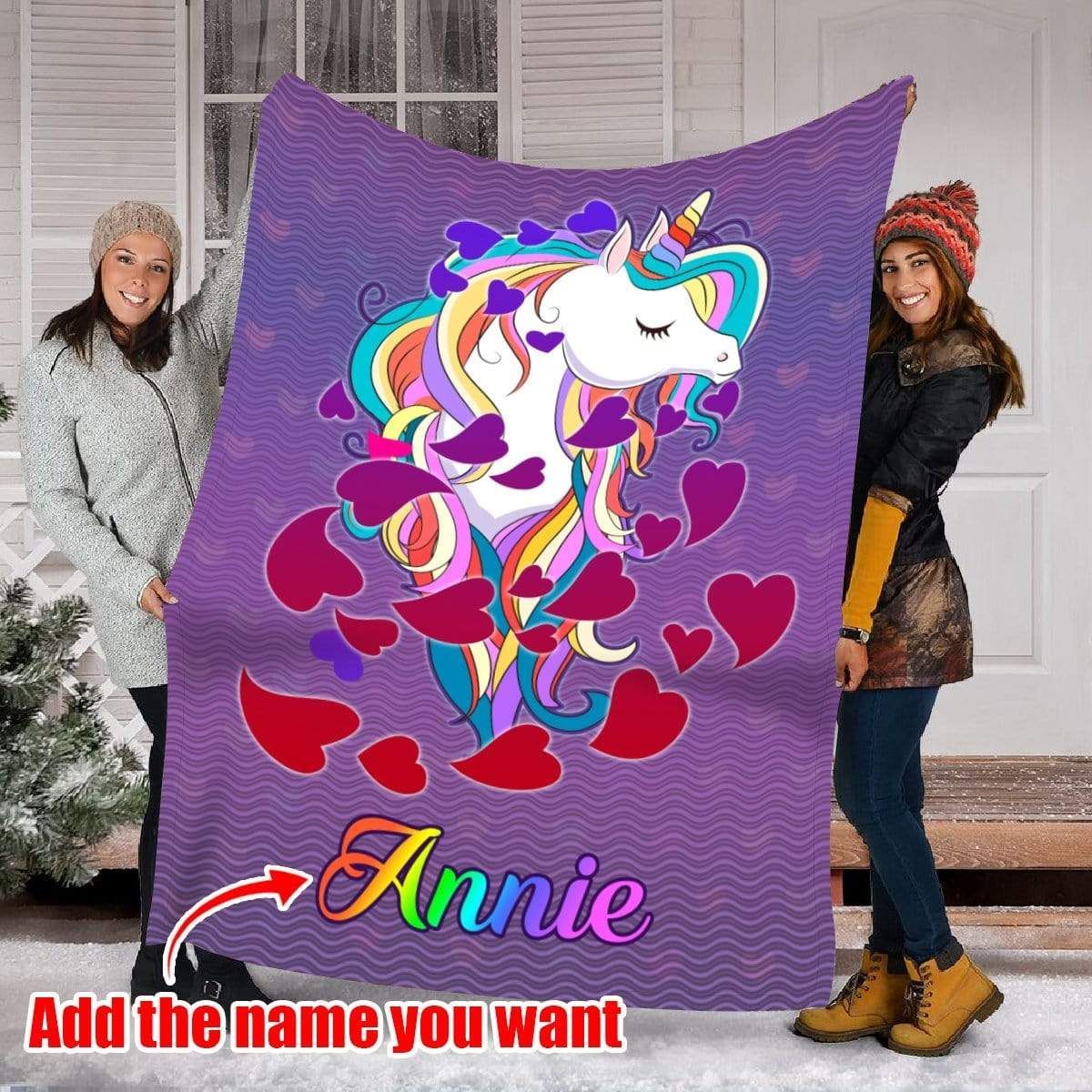 Unique Unicorn Personalized Fleece Blanket