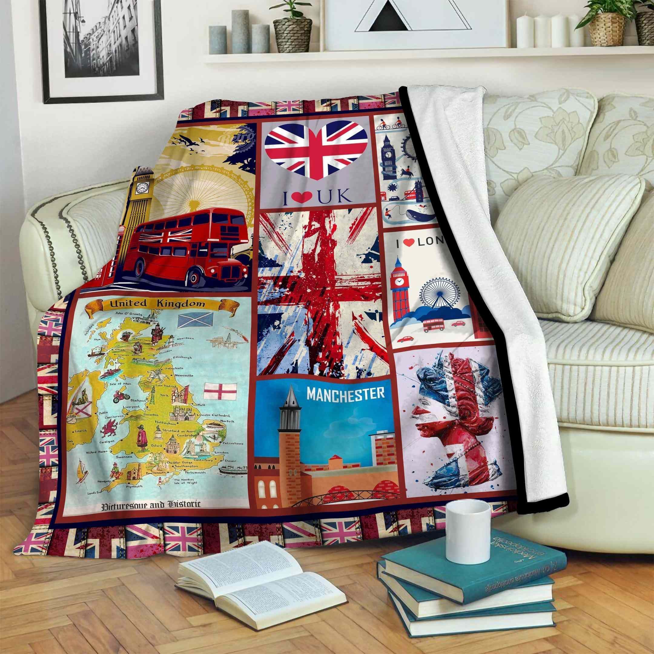 United Kingdom Fleece Blanket