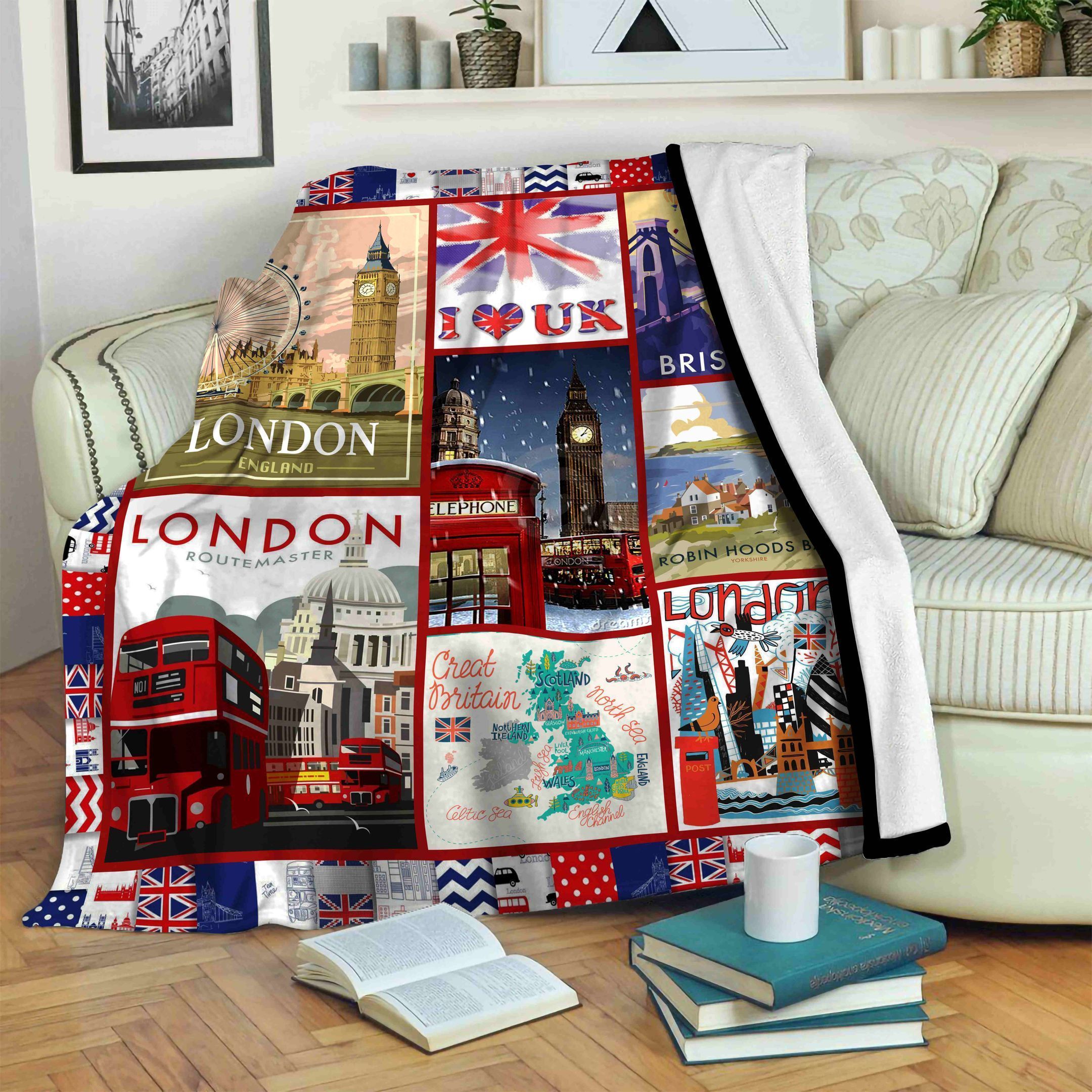 United Kingdom Fleece Blanket