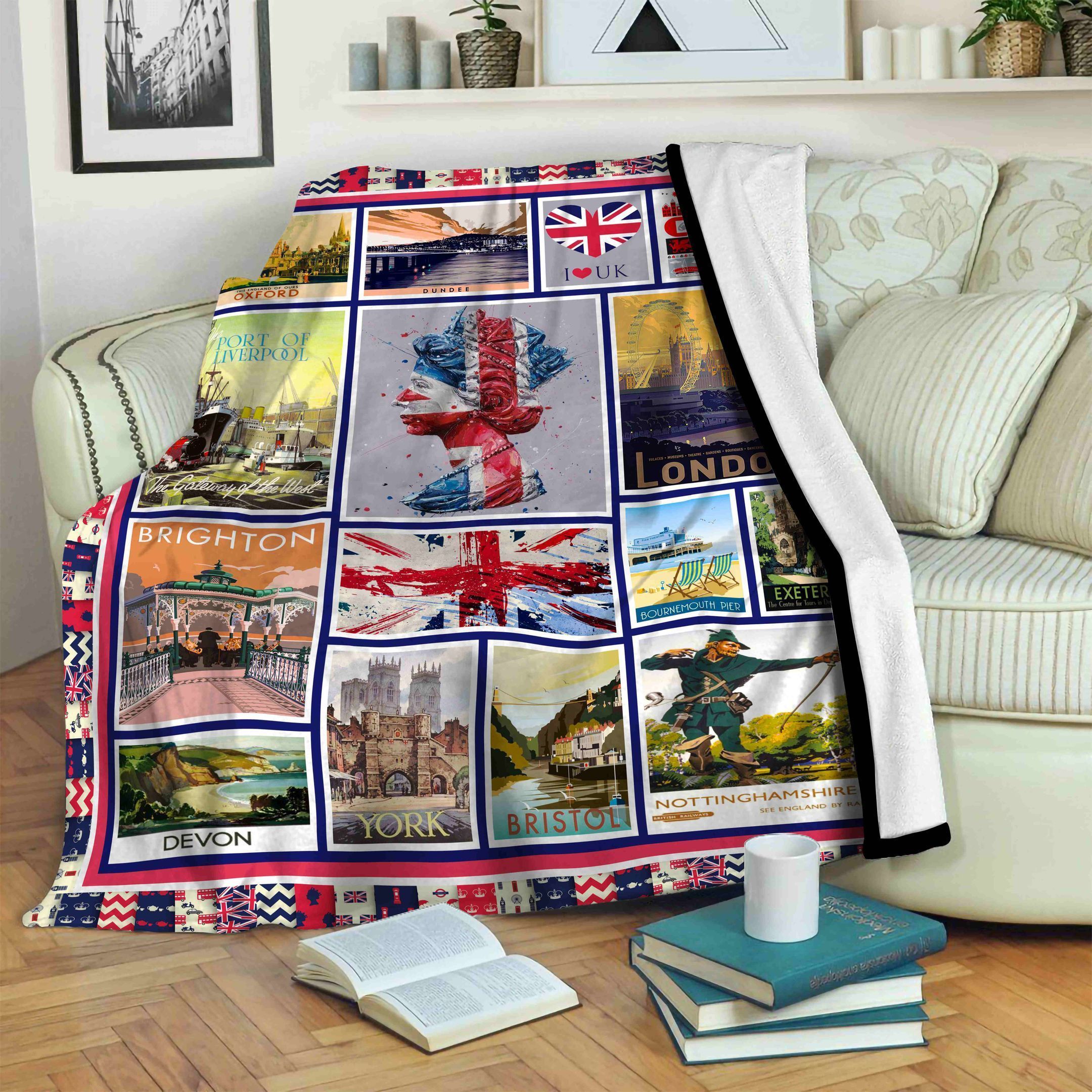 United Kingdom Fleece Blanket