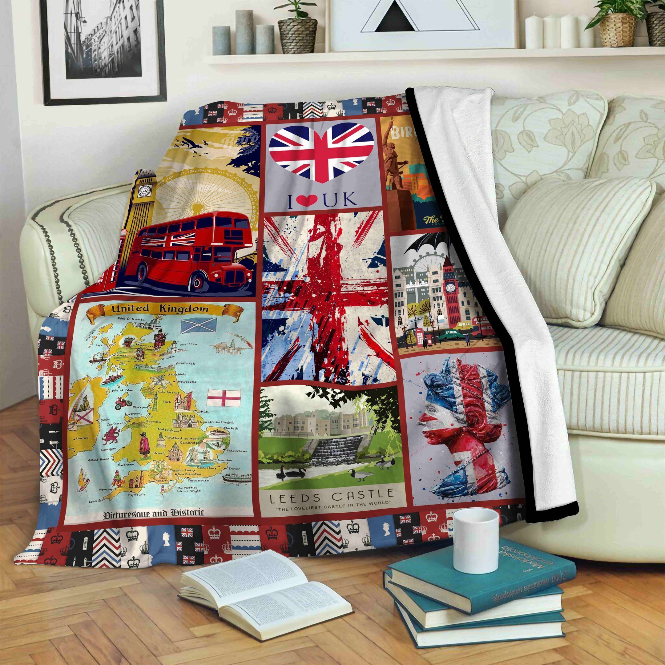 United Kingdom Fleece Blanket
