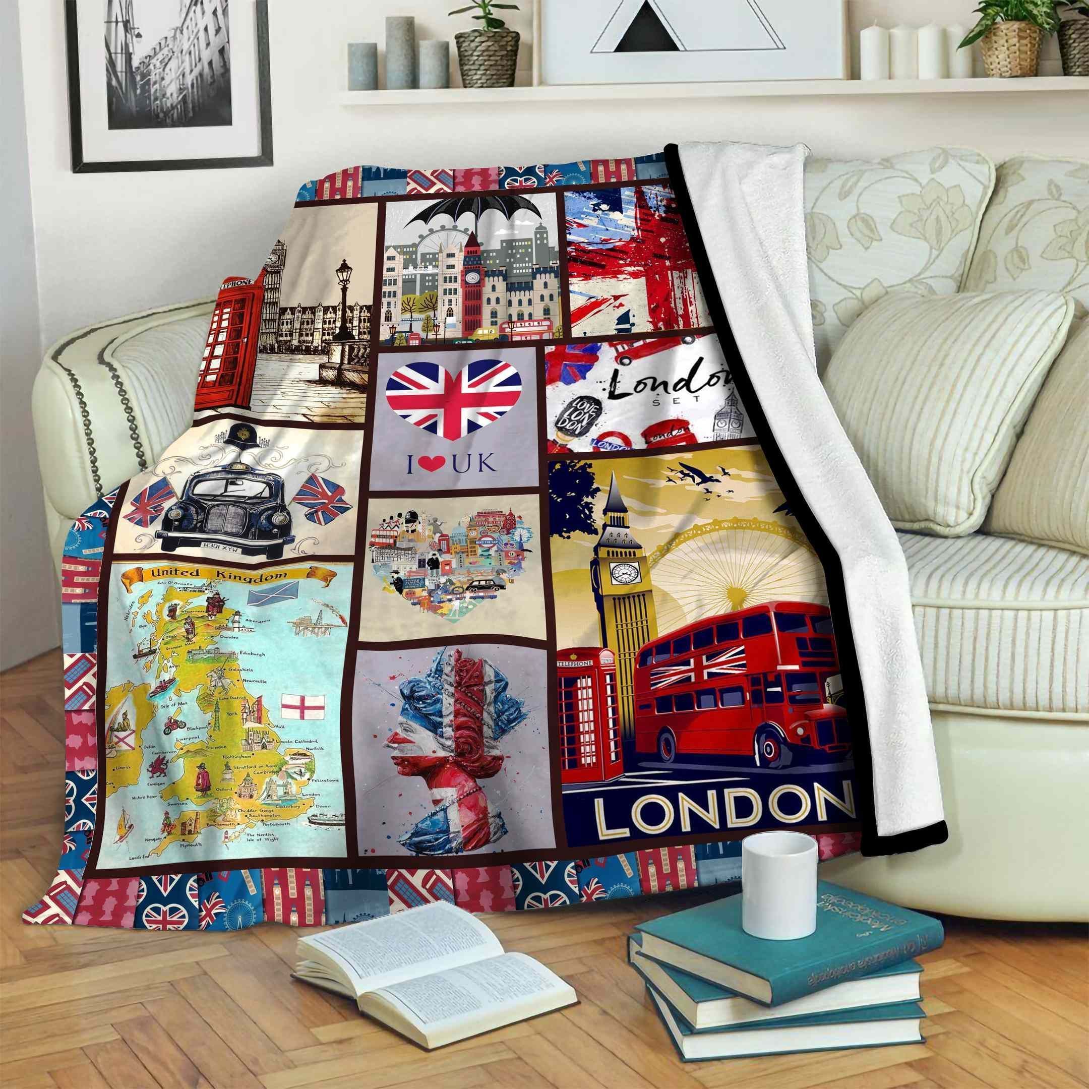 United Kingdom Fleece Blanket
