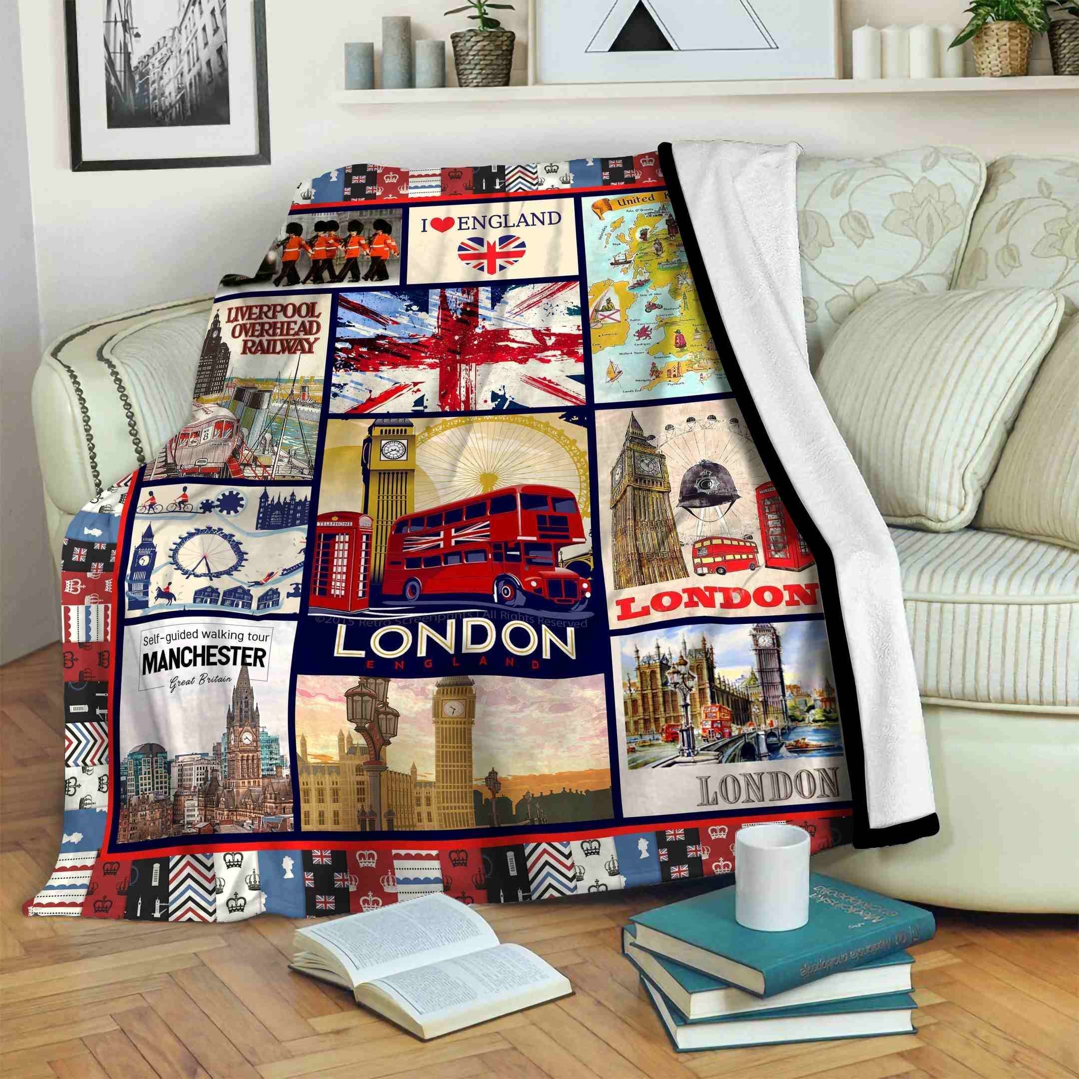 United Kingdom Fleece Blanket