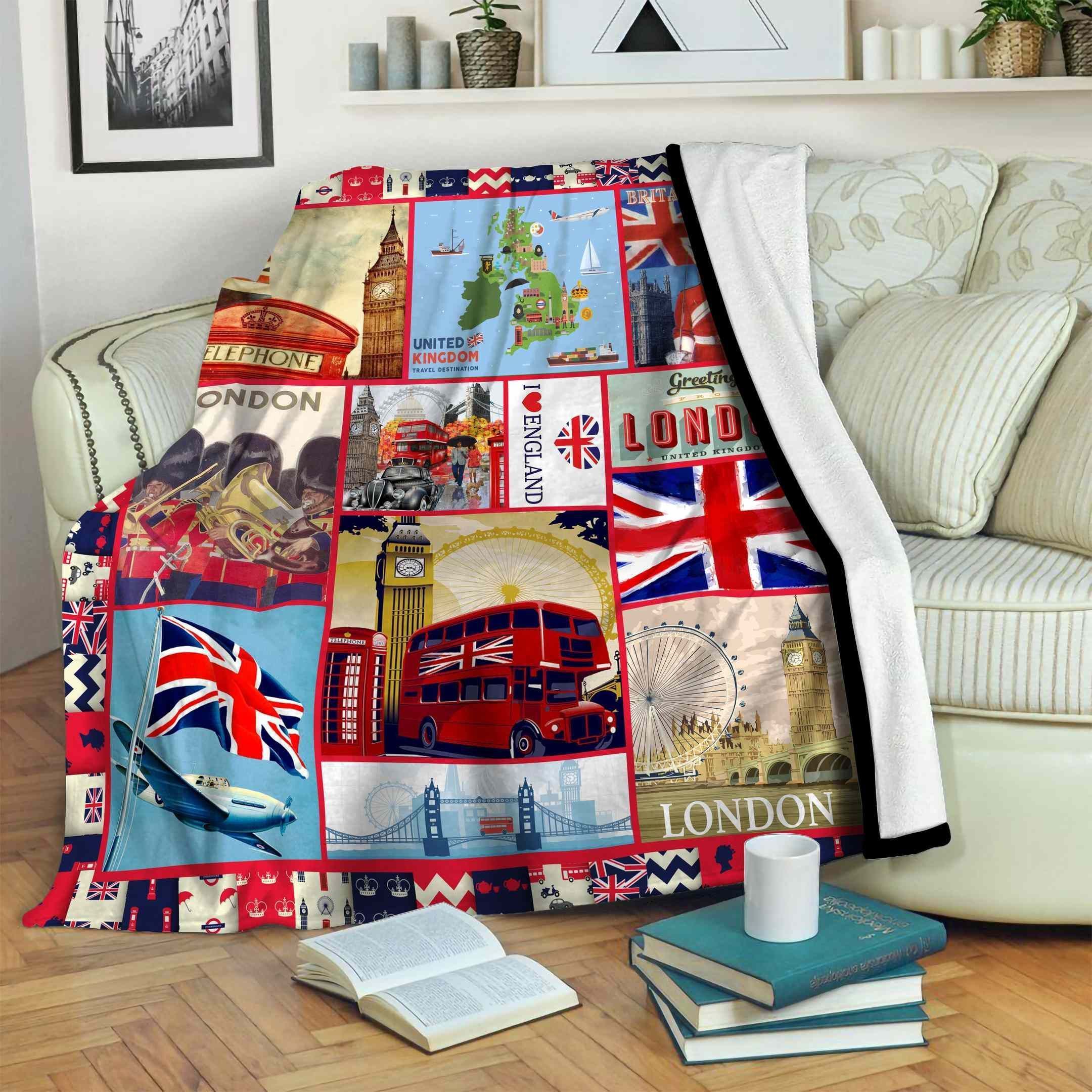 United Kingdom Fleece Blanket
