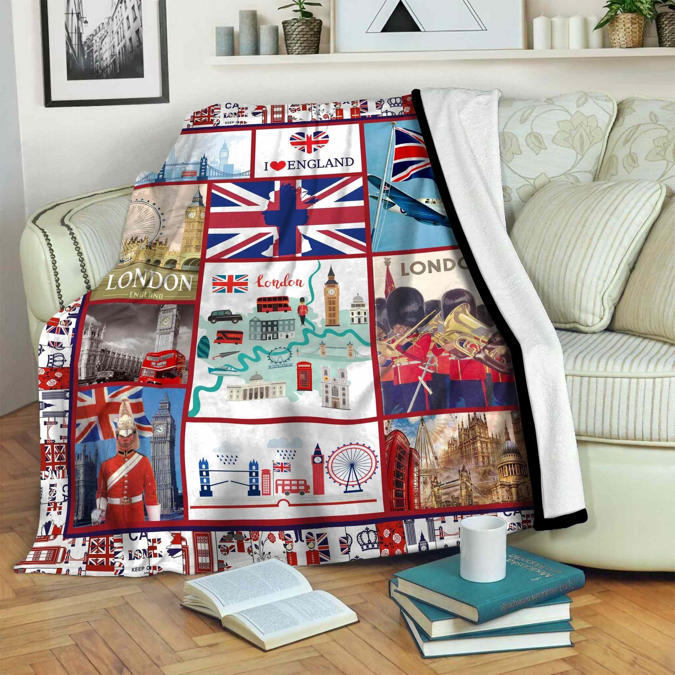 United Kingdom Fleece Blanket