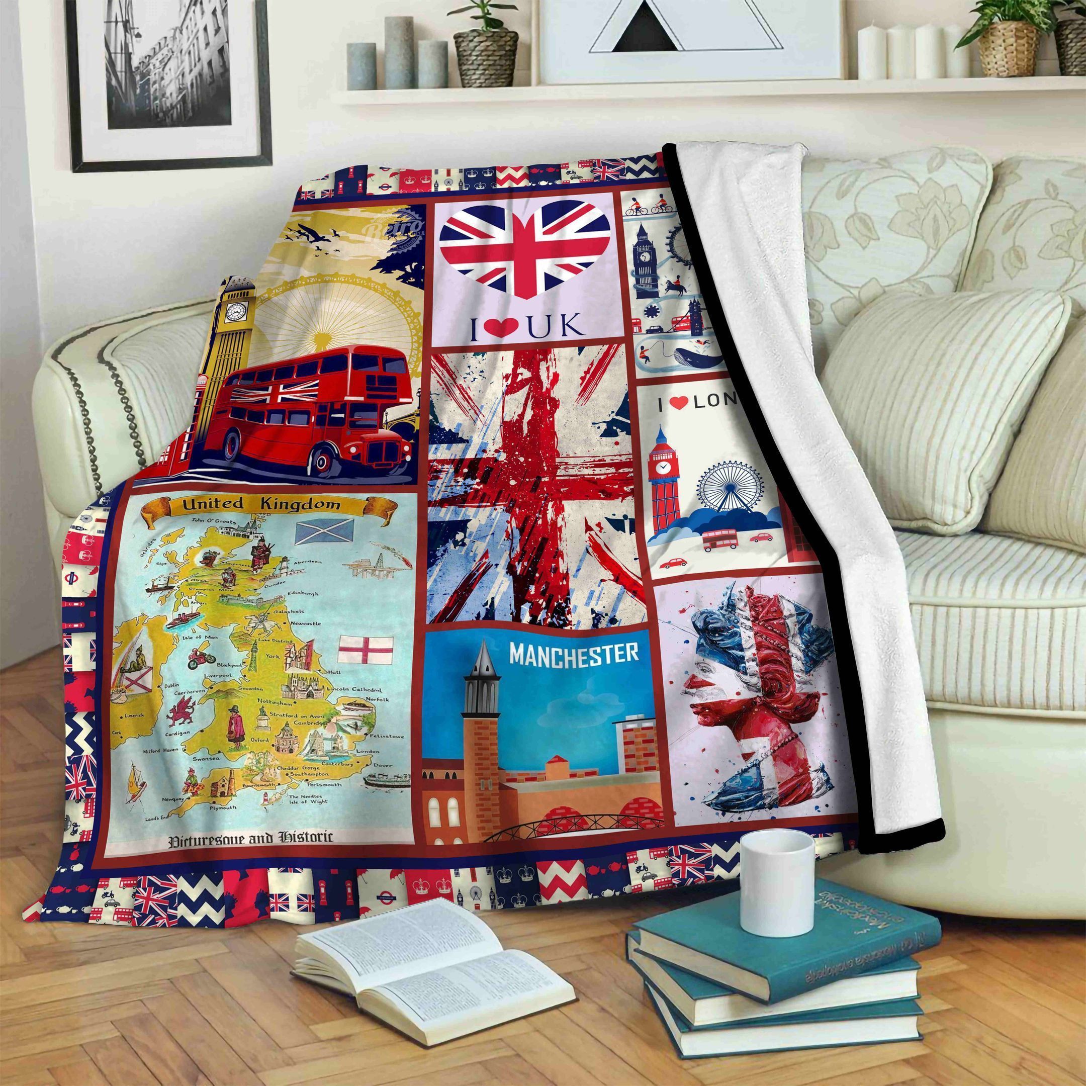 United Kingdom Fleece Blanket