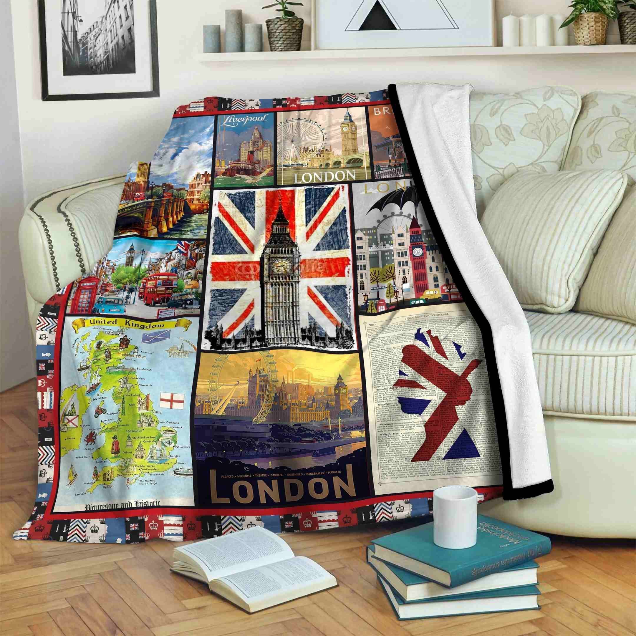 United Kingdom Fleece Blanket