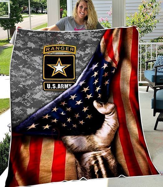 United States Army Rangers Sherpa Fleece Blanket
