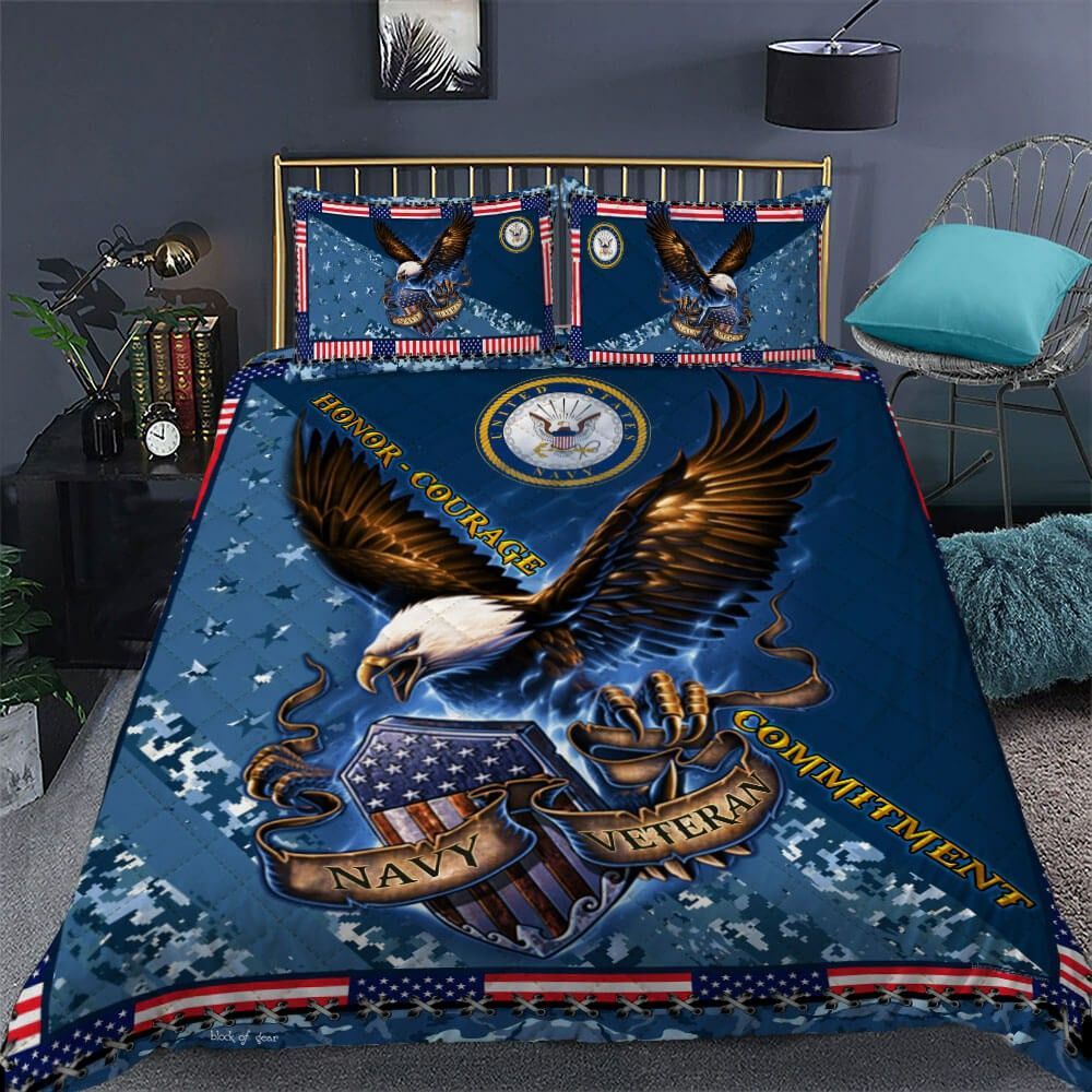 United States Navy Veteran Bedding Set